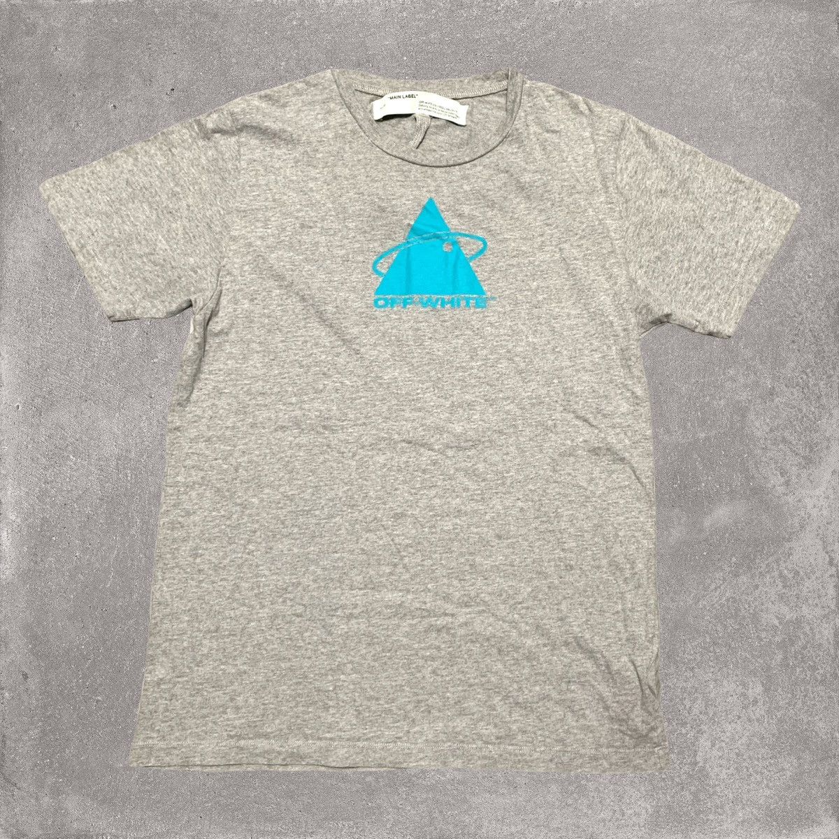 Off-White Off White Medium Triangle Grey Tee Virgil Abloh Size US M / EU 48-50 / 2 - 2 Thumbnail