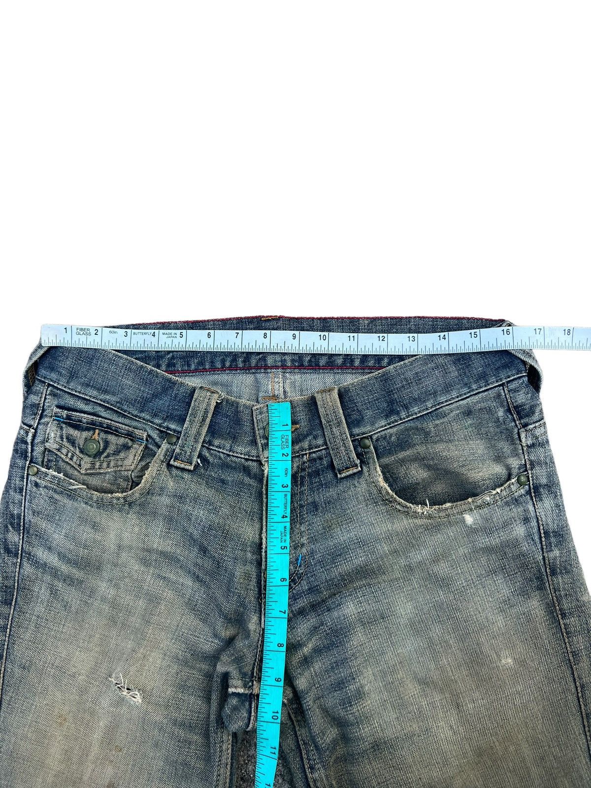 Vintage Vintage Tornado Mart Japan Distress Mud Denim Flare Jeans Size US 31 - 3 Thumbnail