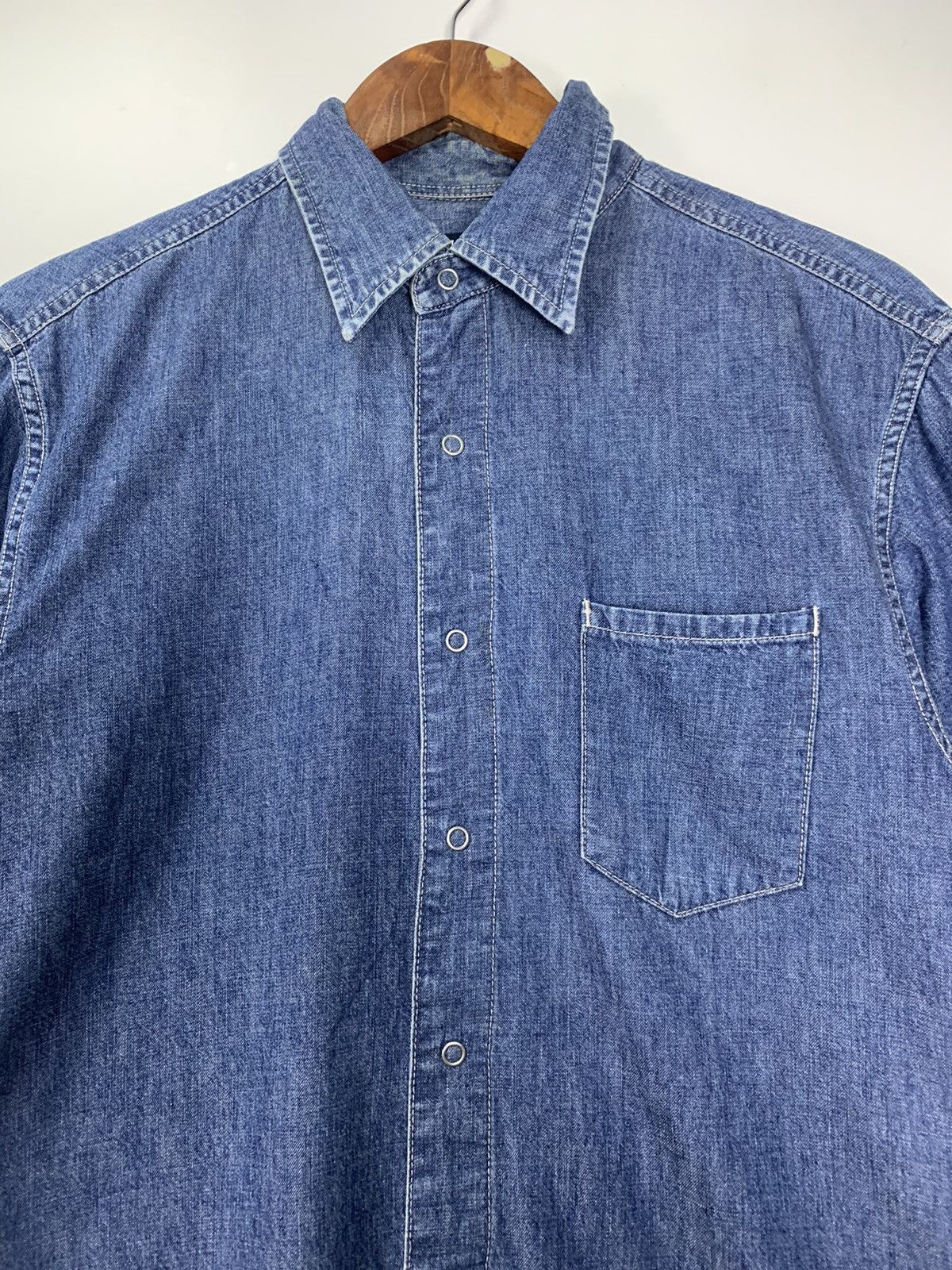 Uniqlo × Vintage Vintage Uniqlo clip button denim shirt Size US M / EU 48-50 / 2 - 3 Thumbnail