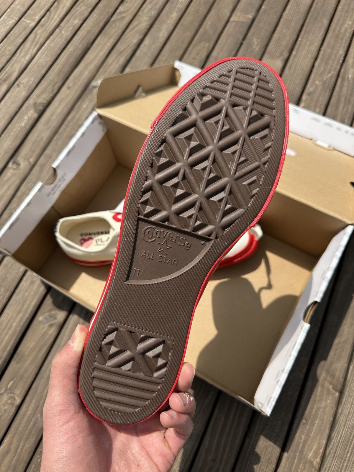 Converse Converse x Comme des Garçons PLAY Chuck 70 Low Pristine Red Size US 11 / EU 44 - 9 Thumbnail