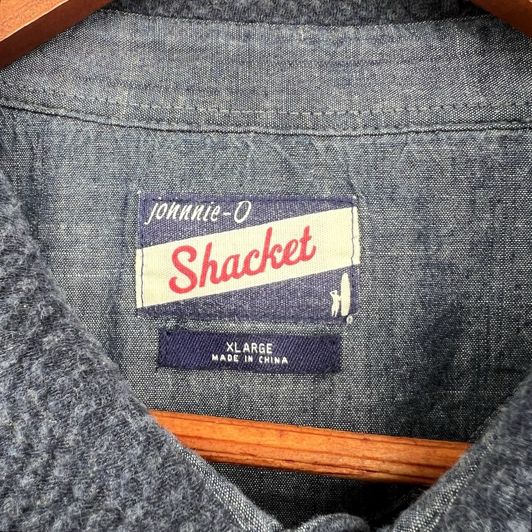 johnnie-O johnnie-O Ruettiger Knit Shacket Indigo XL Button-Up Shirt Jacket Mens Size US XL / EU 56 / 4 - 2 Thumbnail