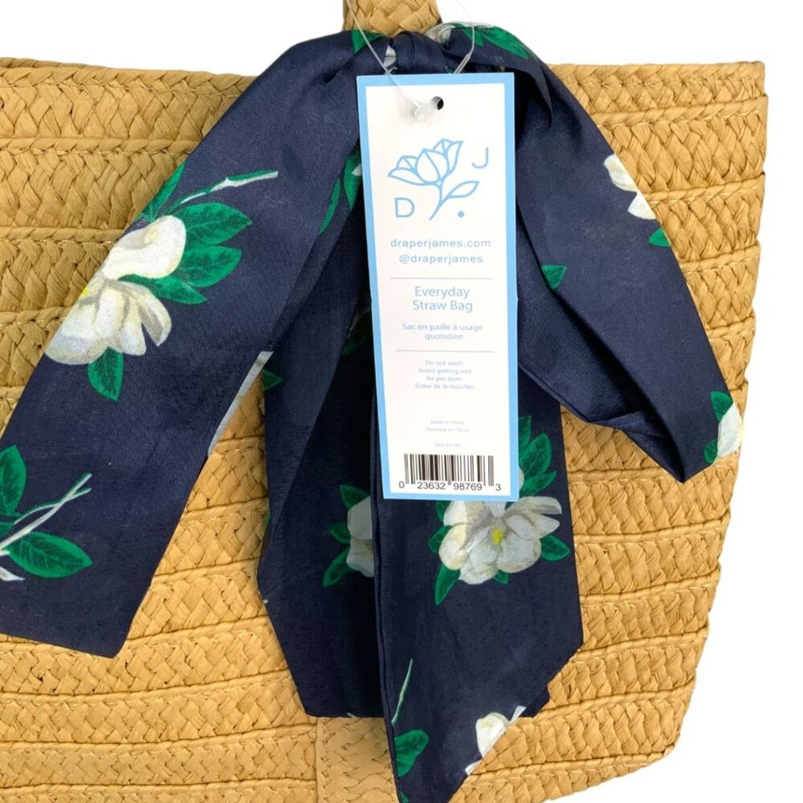 Other Draper James Everyday Straw Bag with Scarf NWT $75 MSRP Size ONE SIZE - 3 Thumbnail