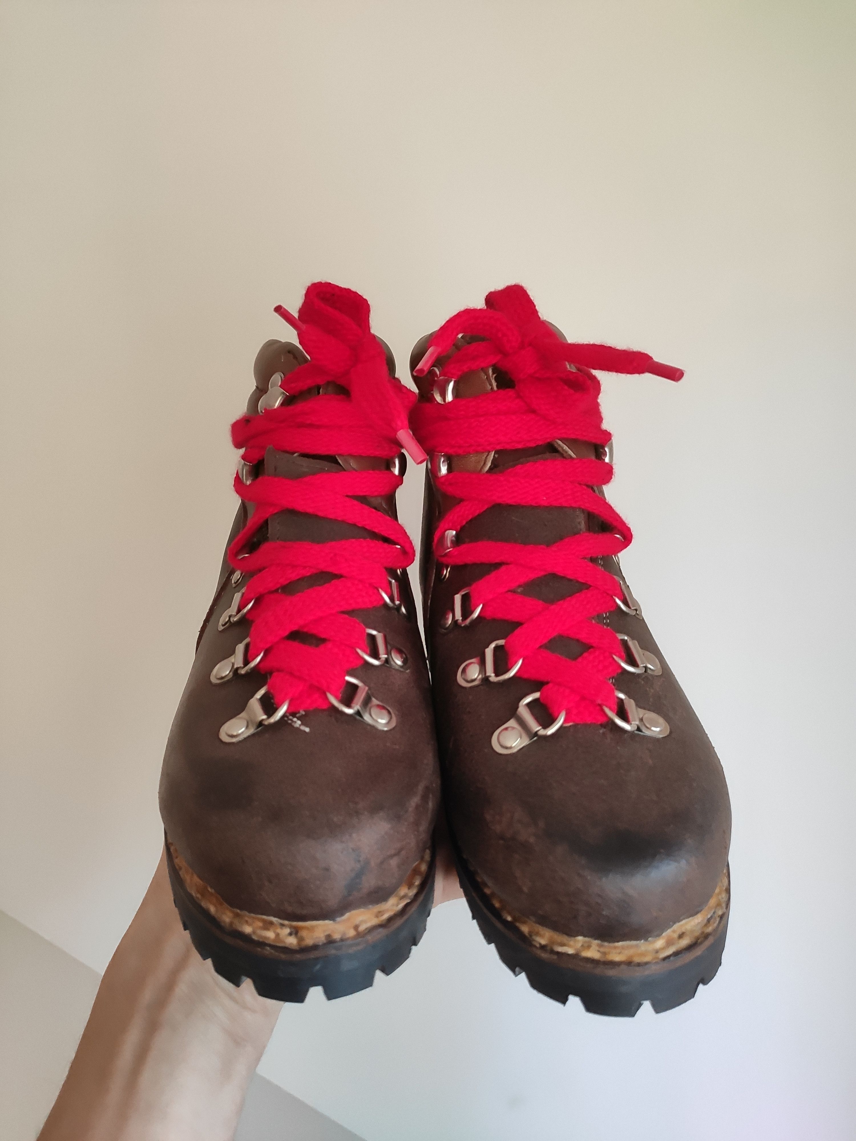 Handmade × Vibram × Vintage Vintage kastinger vibram real leather hiking boots mountain Size US 6 / EU 39 - 4 Thumbnail