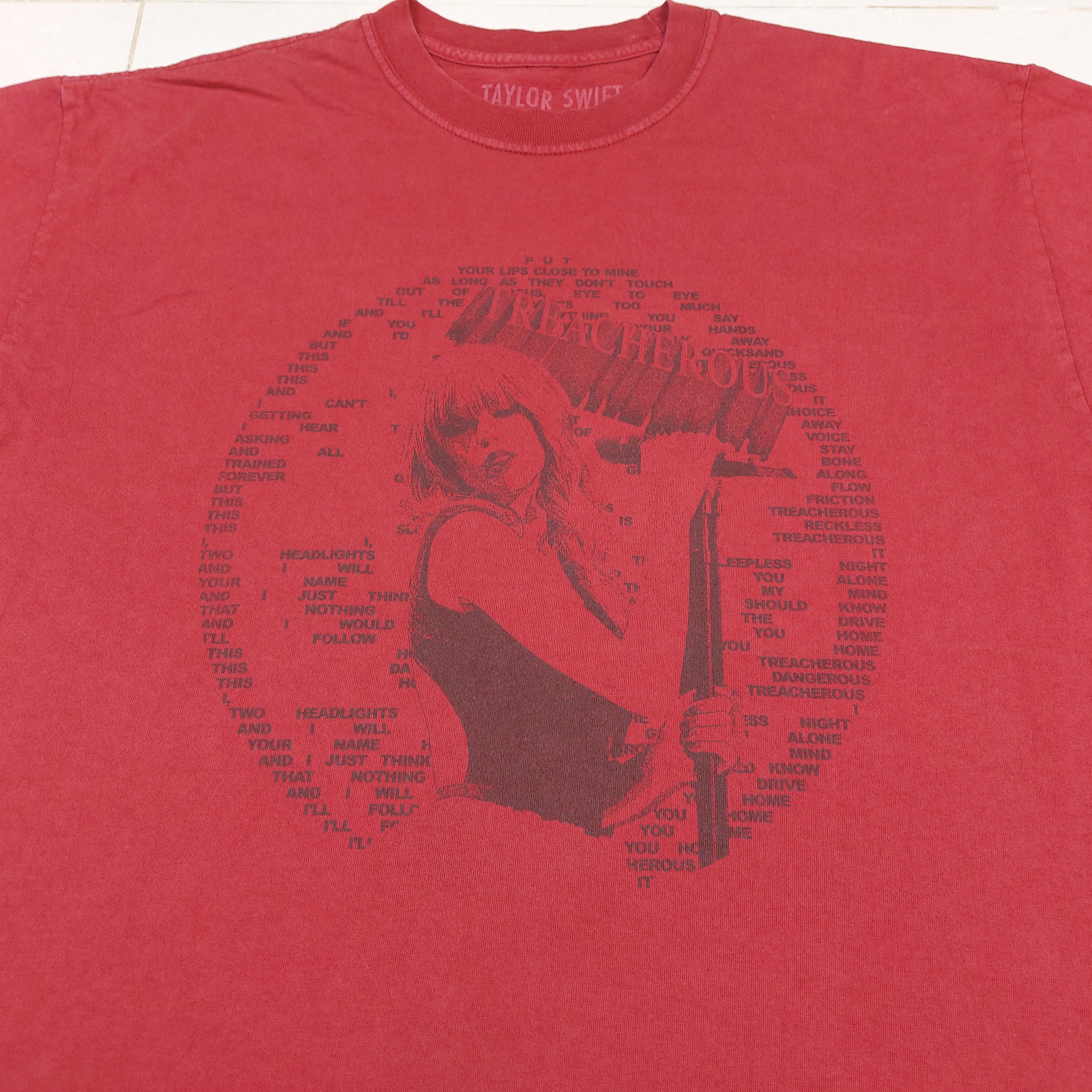 Band Tees Taylor Swift Treacherous Song Lyrics Official Merch TEE Size US XL / EU 56 / 4 - 7 Thumbnail