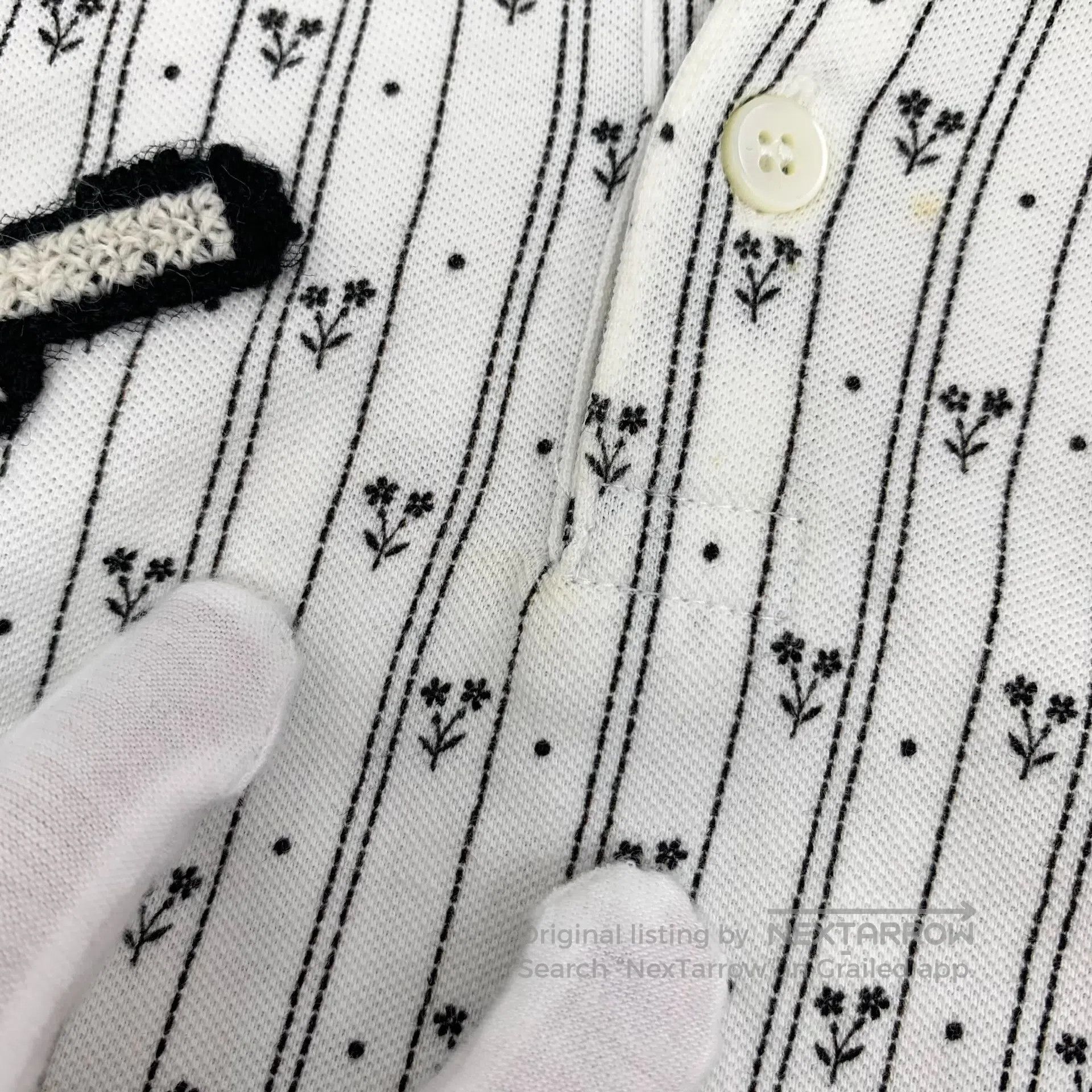 Dolce & Gabbana Dolce Gabbana White Floral Handgun Embroidered Cotton Coll Size US S / EU 44-46 / 1 - 9 Thumbnail