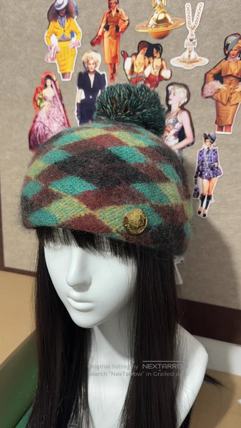 Vivienne Westwood Vivienne Westwood Diamond Patterned Hat Size ONE SIZE - 3 Thumbnail