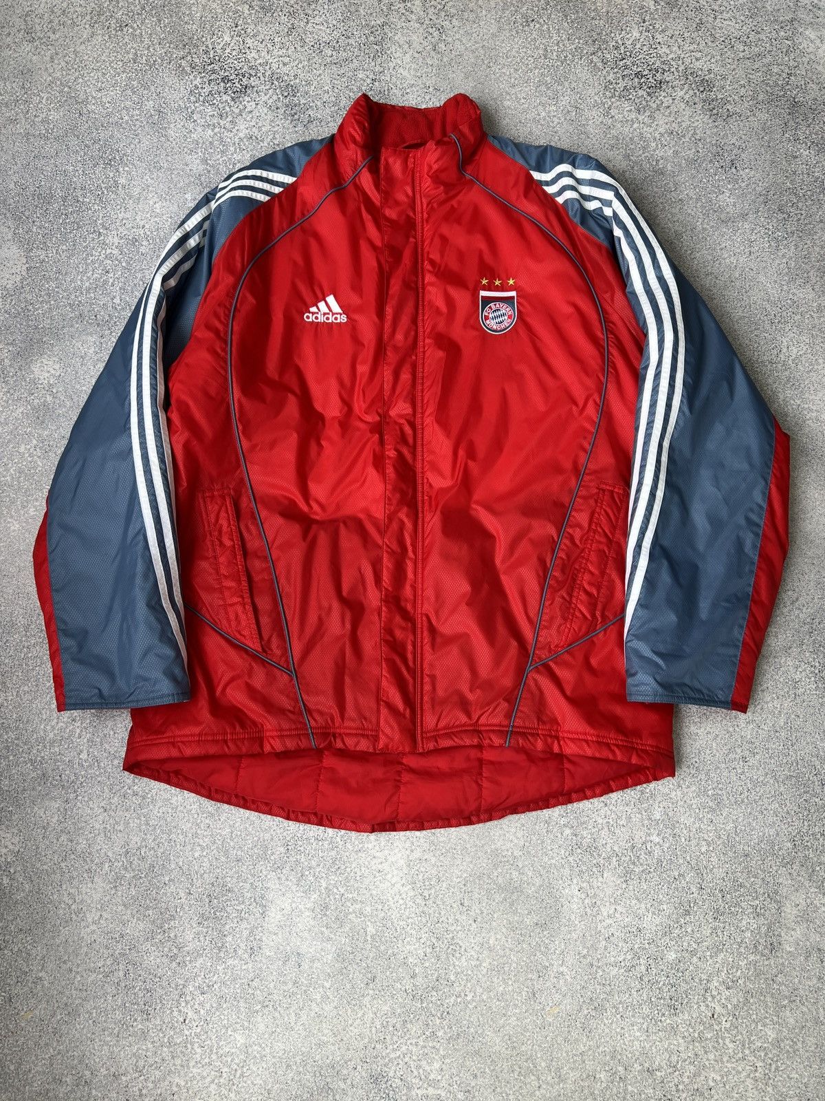 Adidas × Vintage Bayern Munchen Vintage Y2K Adidas Soccer Puffer Jacket Size US XL / EU 56 / 4 - 2 Thumbnail