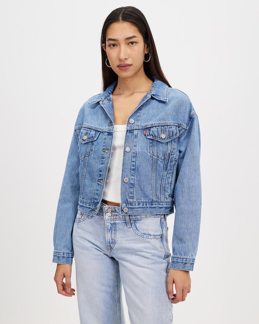 Designer × Levi's Levis superior crop denim jacket Size XS / US 0-2 / IT 36-38 - 1 Thumbnail