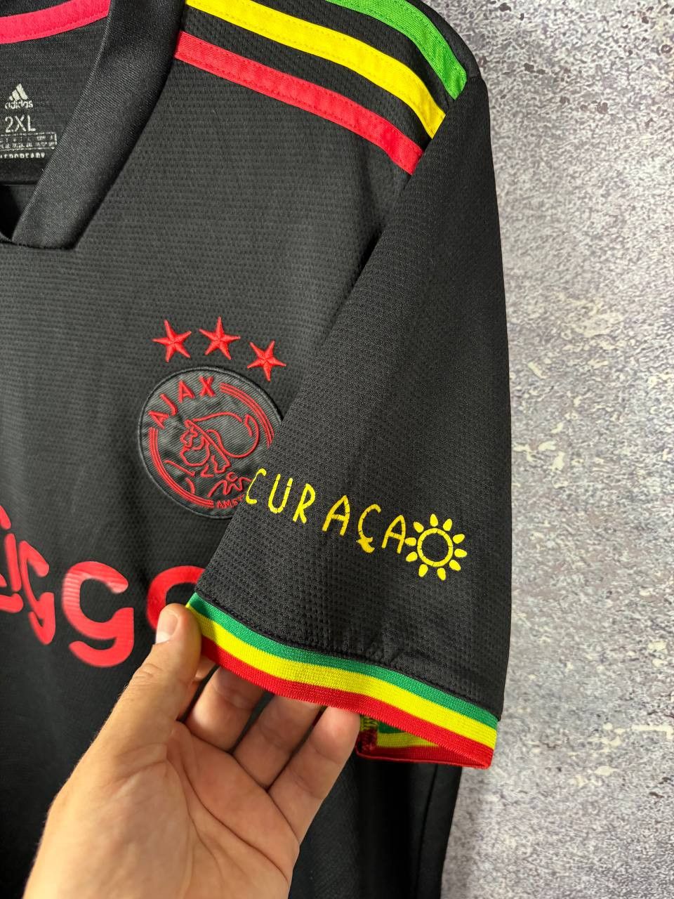 Vintage MARLEY Vintage AJAX 2021/22 Third Fan Soccer Jersey Size US XXL / EU 58 / 5 - 5 Thumbnail