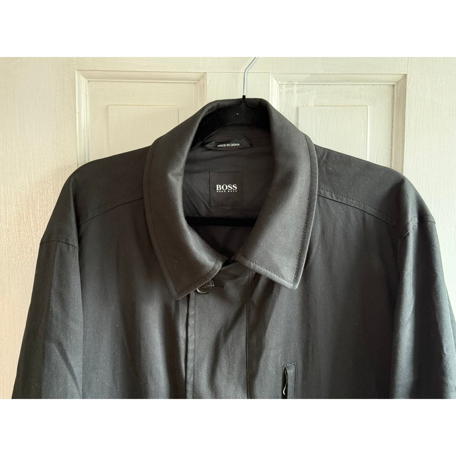Hugo Boss Hugo Boss "Candon" Black Cotton Overcoat - Men's Size 46R Size US S / EU 44-46 / 1 - 1 Thumbnail