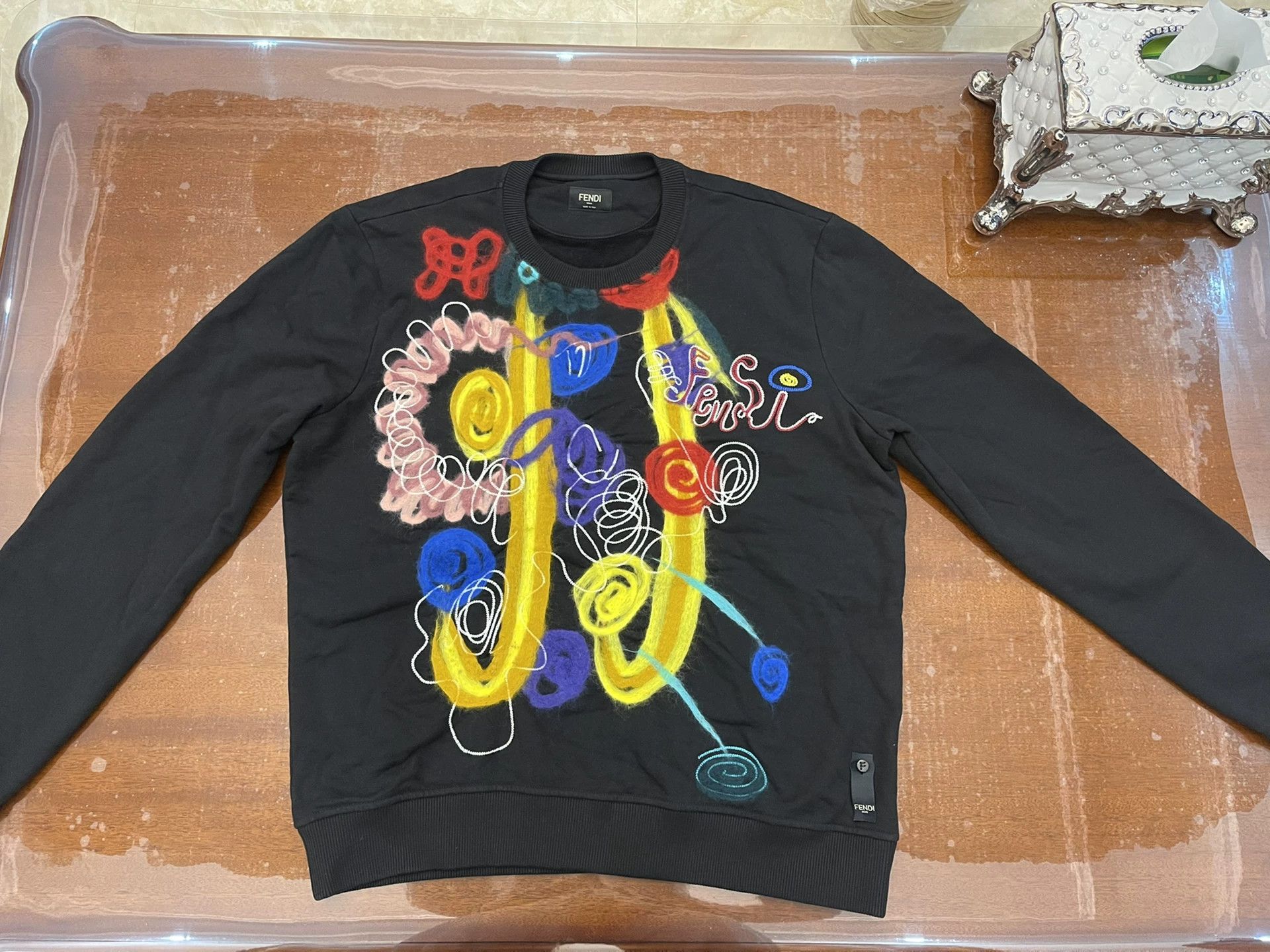 Fendi Fendi Fleece-Lined Hoodie New 95 Size US L / EU 52-54 / 3 - 1 Thumbnail