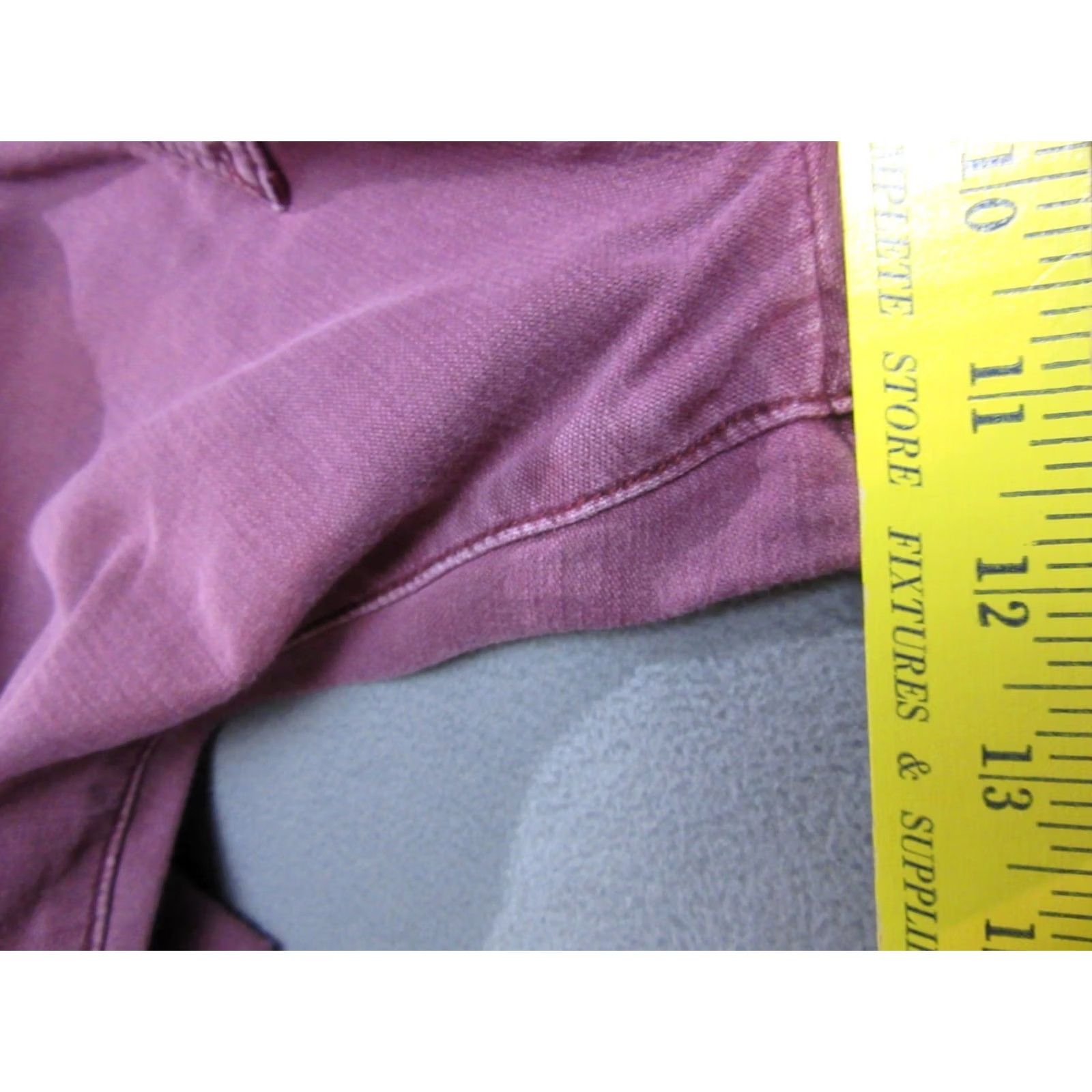 Free People Free People Pants Womens XS Purple Elastic Waist Straight Leg Frayed Hem Size 26" / US 2 / IT 38 - 6 Thumbnail