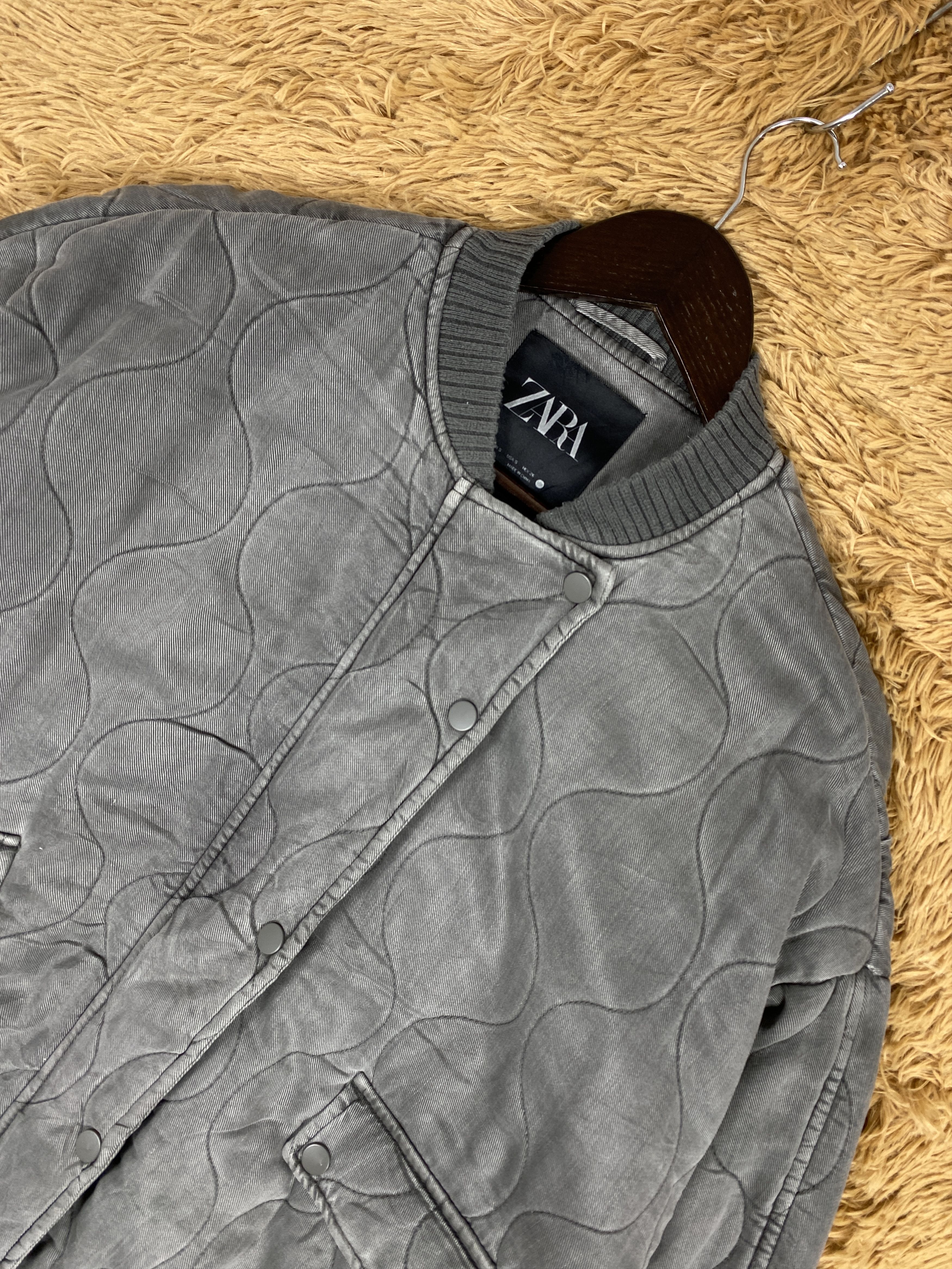 Zara Vintage Zara Rugged faded Quilted Bombers Jacket PJ2451 Size US L / EU 52-54 / 3 - 2 Thumbnail