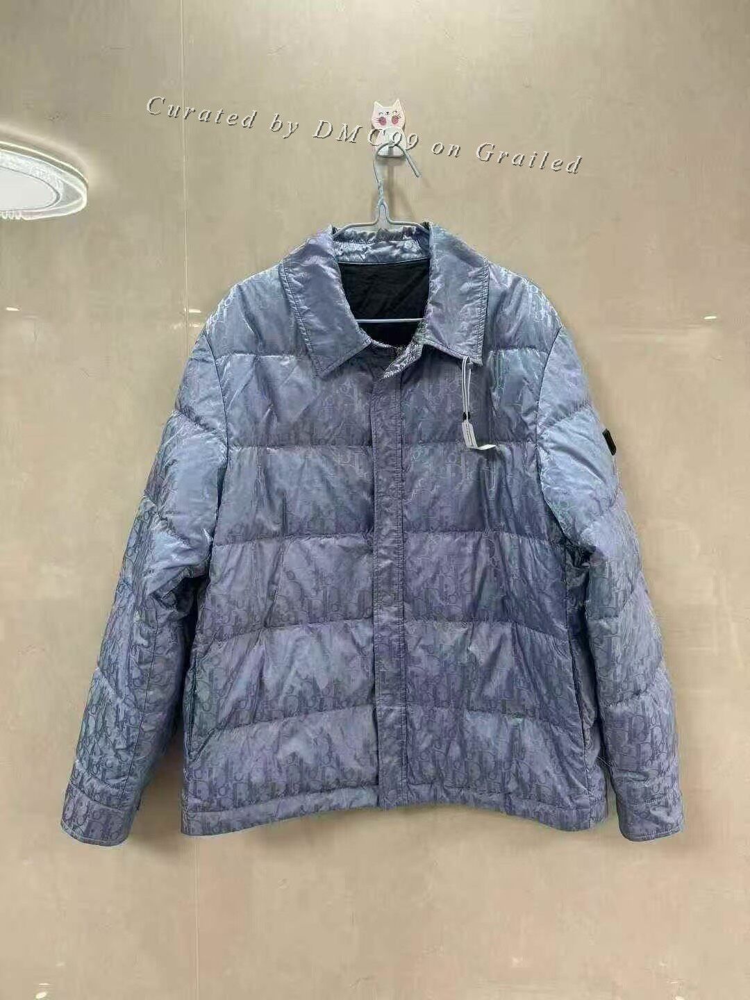 Dior DIOR FW23 Men's Blue Jacquard Down Jacket Size US M / EU 48-50 / 2 - 1 Thumbnail