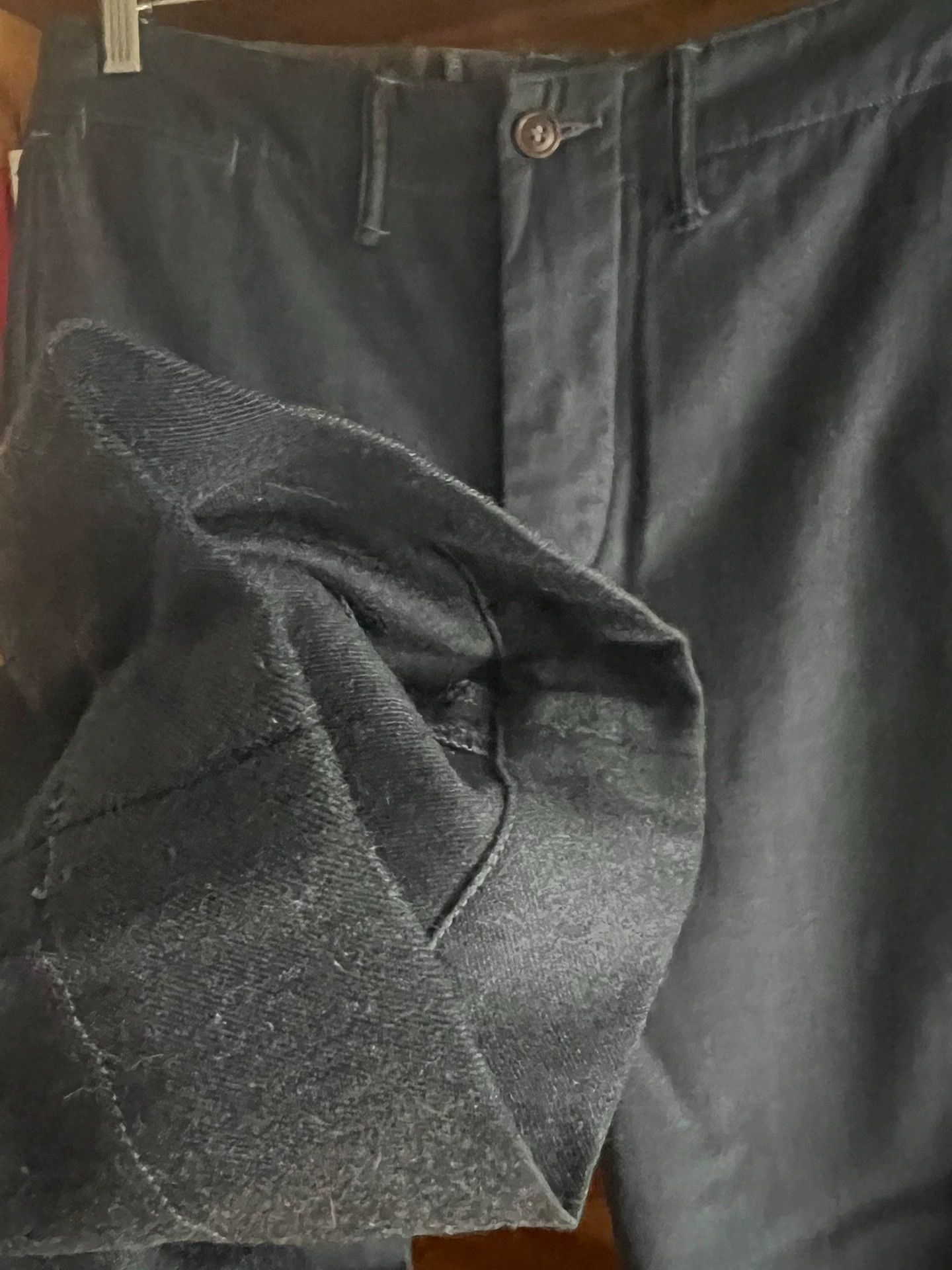 RRL Ralph Lauren RRL Black Wool Blend Fatigue Pants 31x32 Size US 31 - 4 Thumbnail