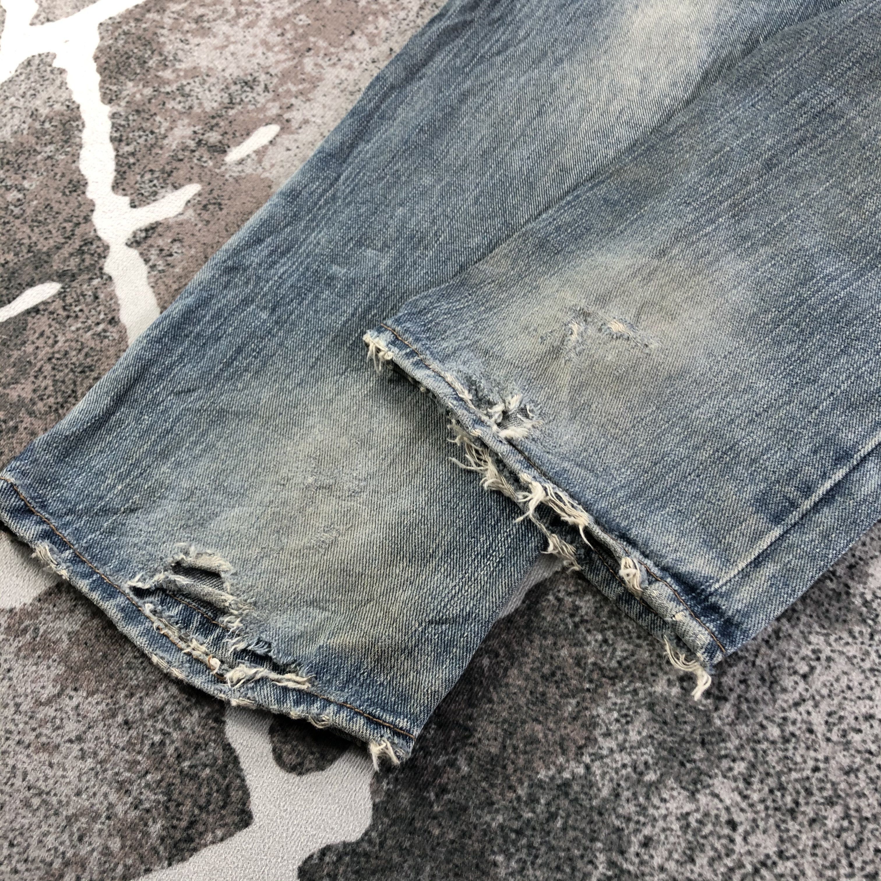Japanese Brand Root Three Jeans Zipper Pocket Ripped Denim Size US 30 / EU 46 - 5 Thumbnail