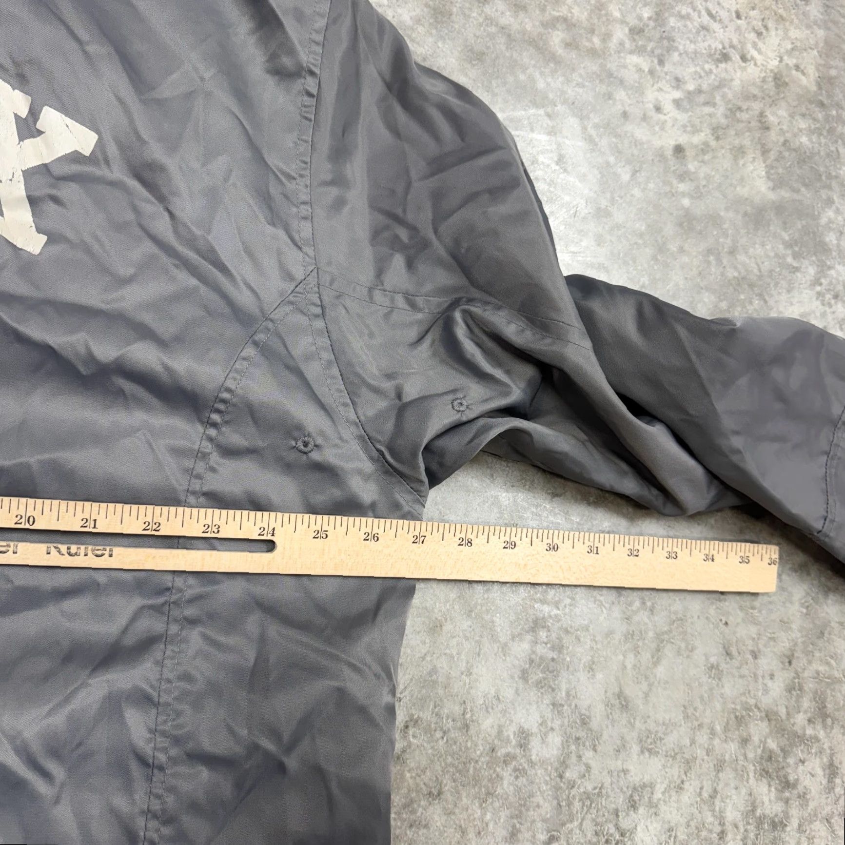 Avirex Avirex Jacket Mens XL Gray Bomber Zip Front 75 Patch Logo Nylon Streetwear Size US XL / EU 56 / 4 - 4 Thumbnail
