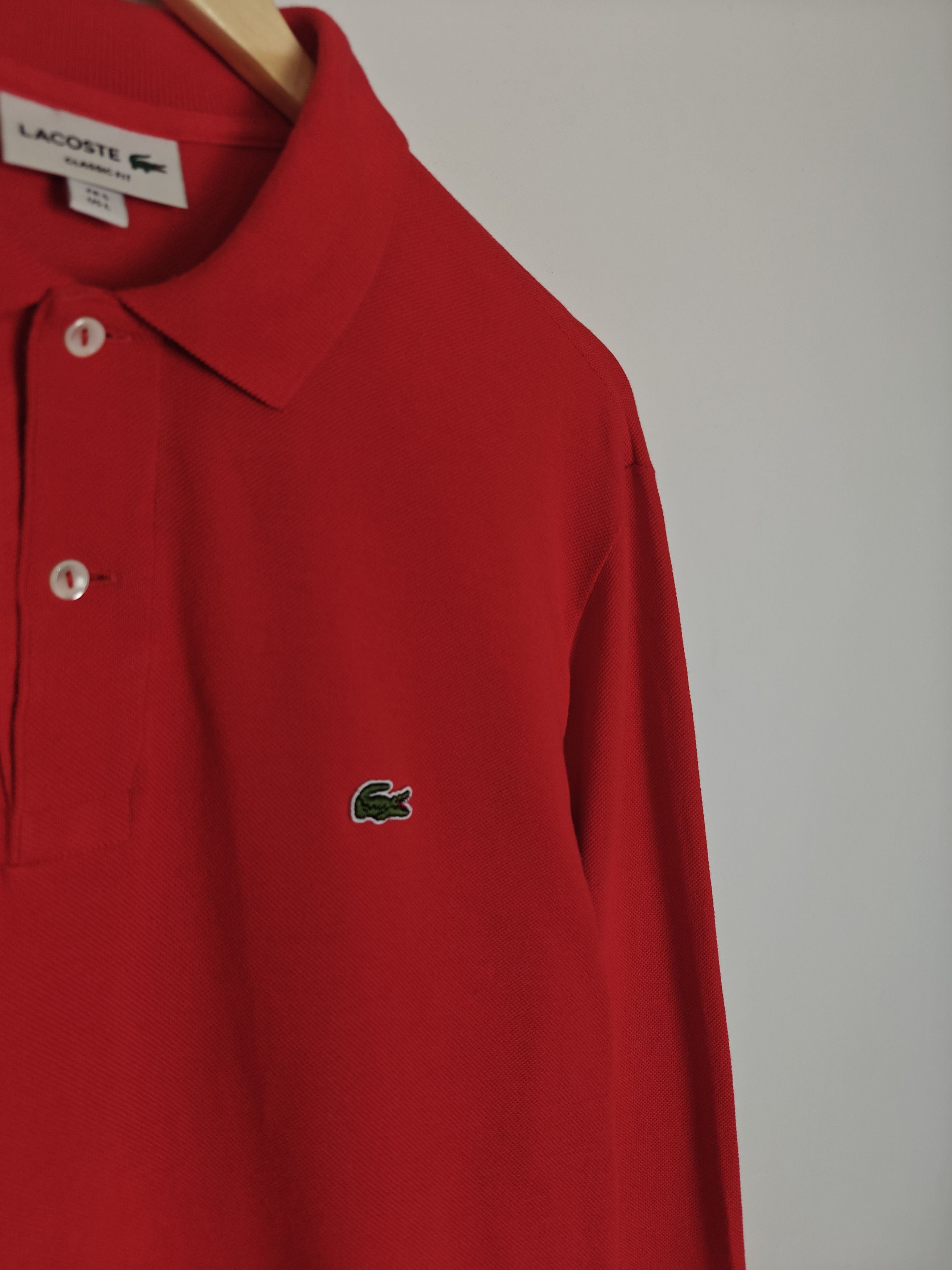 Lacoste Lacoste Basic Long Sleeve Pullover Logo Red size L Size US L / EU 52-54 / 3 - 4 Thumbnail