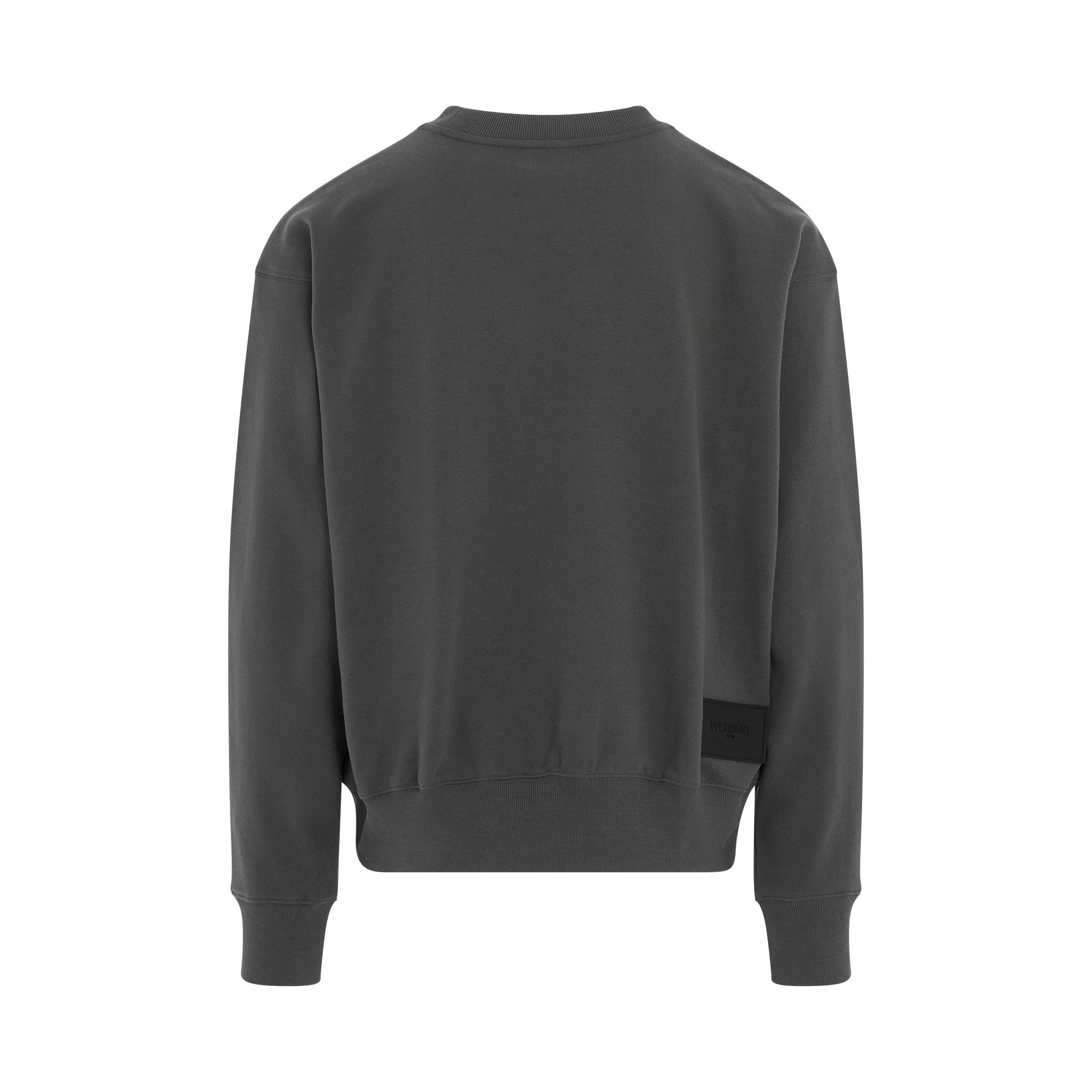 WE11DONE o1mris0824 Cotton Sweatshirt in Charcoal Size US M / EU 48-50 / 2 - 4 Thumbnail
