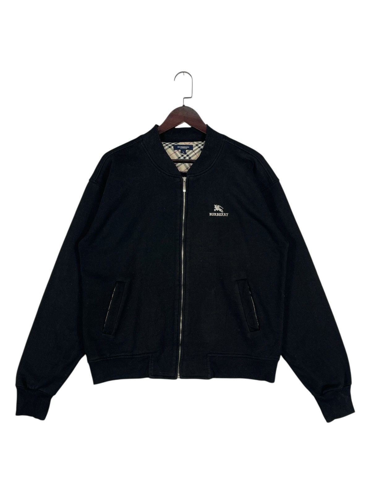 Burberry Vintage Burberry London Bomber Jacket Zip Sweatshirt Size US L / EU 52-54 / 3 - 2 Thumbnail