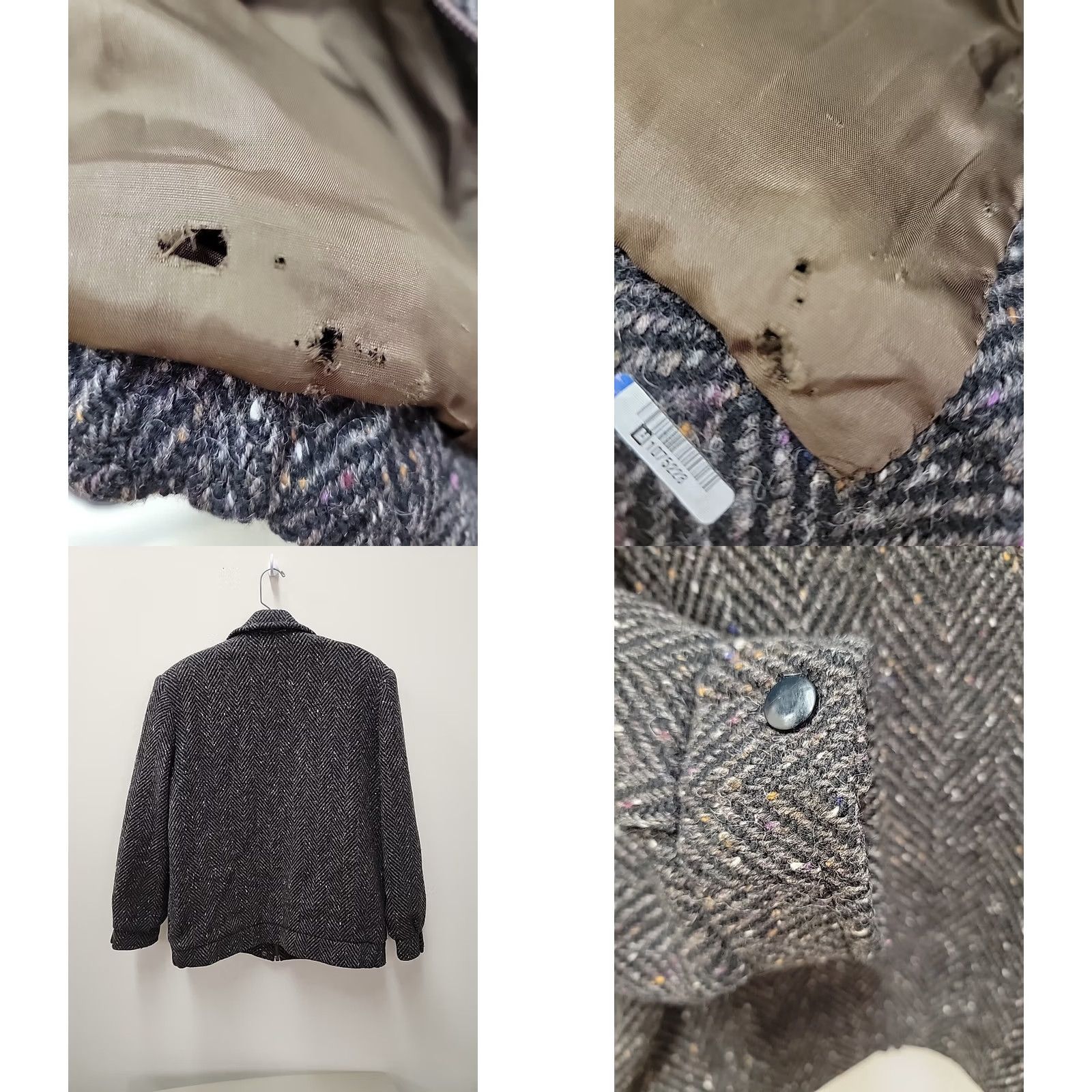 Vintage VINTAGE Henry White Dublin THE REAL MAGEE Wool Tweed Jacket Women Size 14 Brown Size XL / US 12-14 / IT 48-50 - 8 Thumbnail