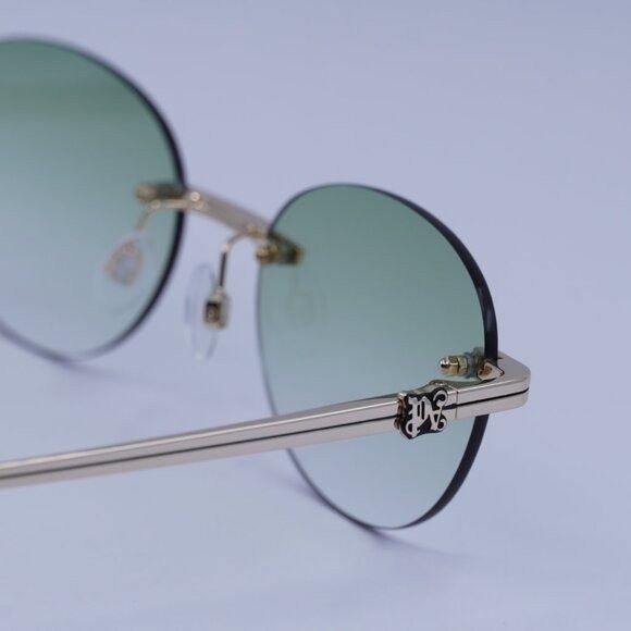 Palm Angels Palm Angels PERI10H CRYSTAL 7654 Sunglasses Gold Oval Frame Size ONE SIZE - 9 Thumbnail