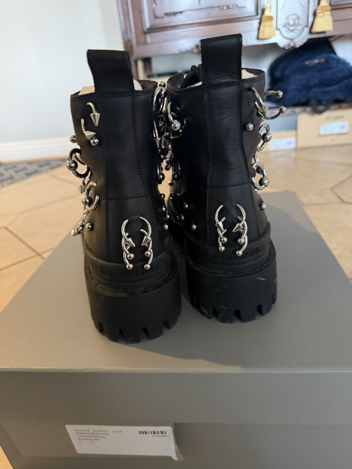 Balenciaga Balenciaga black leather piercing strike boots 43 Size US 10 / EU 43 - 4 Thumbnail