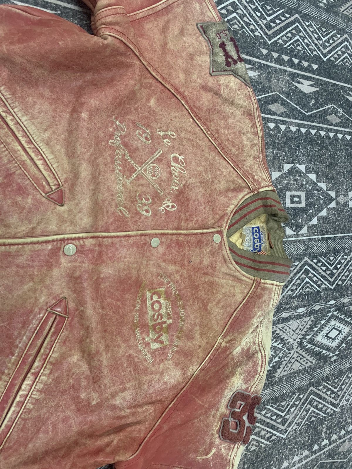 Genuine Leather 80s GERRY COSBY LEATHER BOMBER JACKET NICE FADED Size US M / EU 48-50 / 2 - 3 Thumbnail