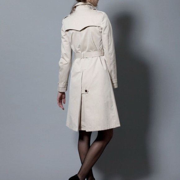 Other Gryphon New York NY Double Breasted Trench Coat Beige Size M / US 6-8 / IT 42-44 - 12 Thumbnail