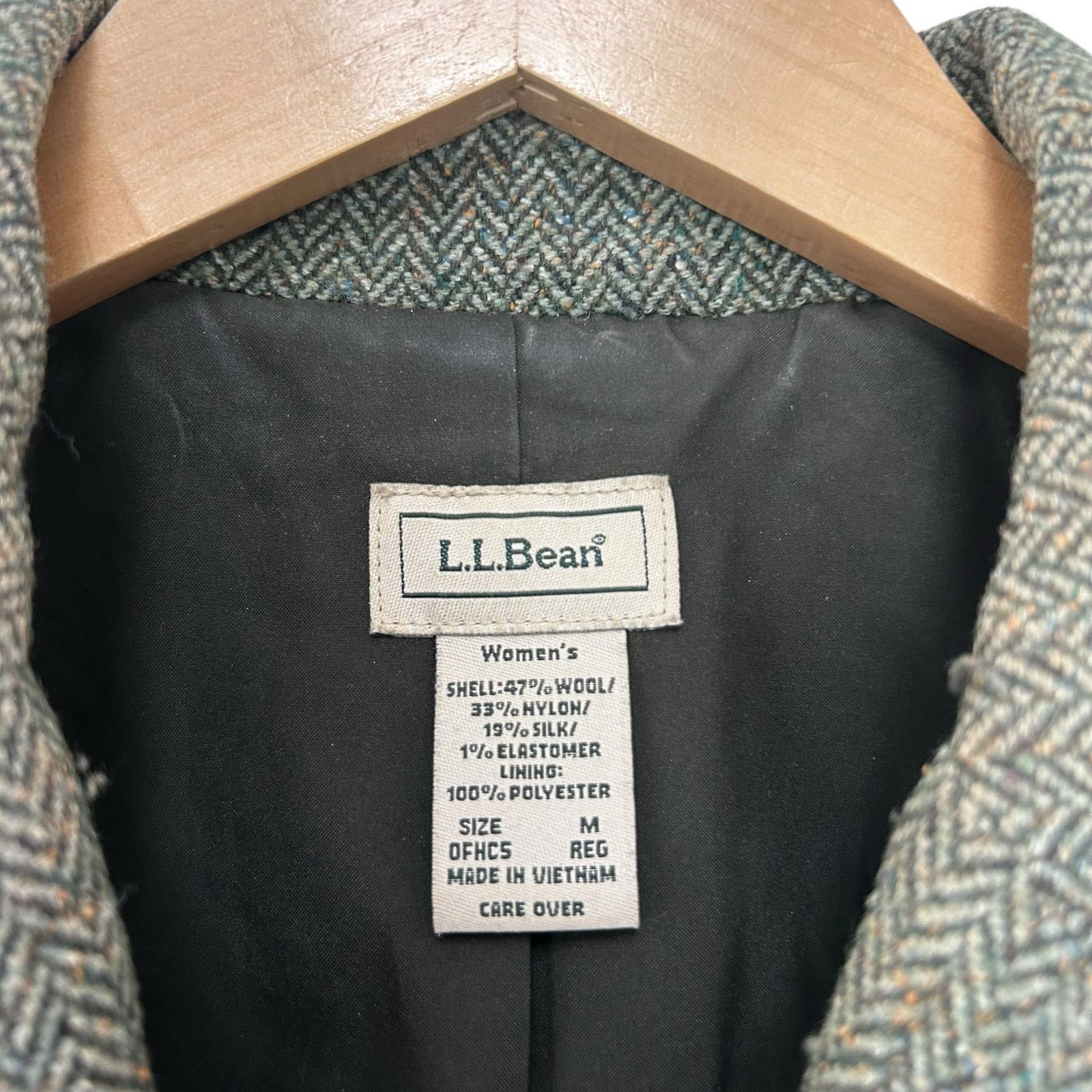 L.L. Bean LL Bean Wool Silk Blend Green Blazer Sz M Size M / US 6-8 / IT 42-44 - 3 Thumbnail