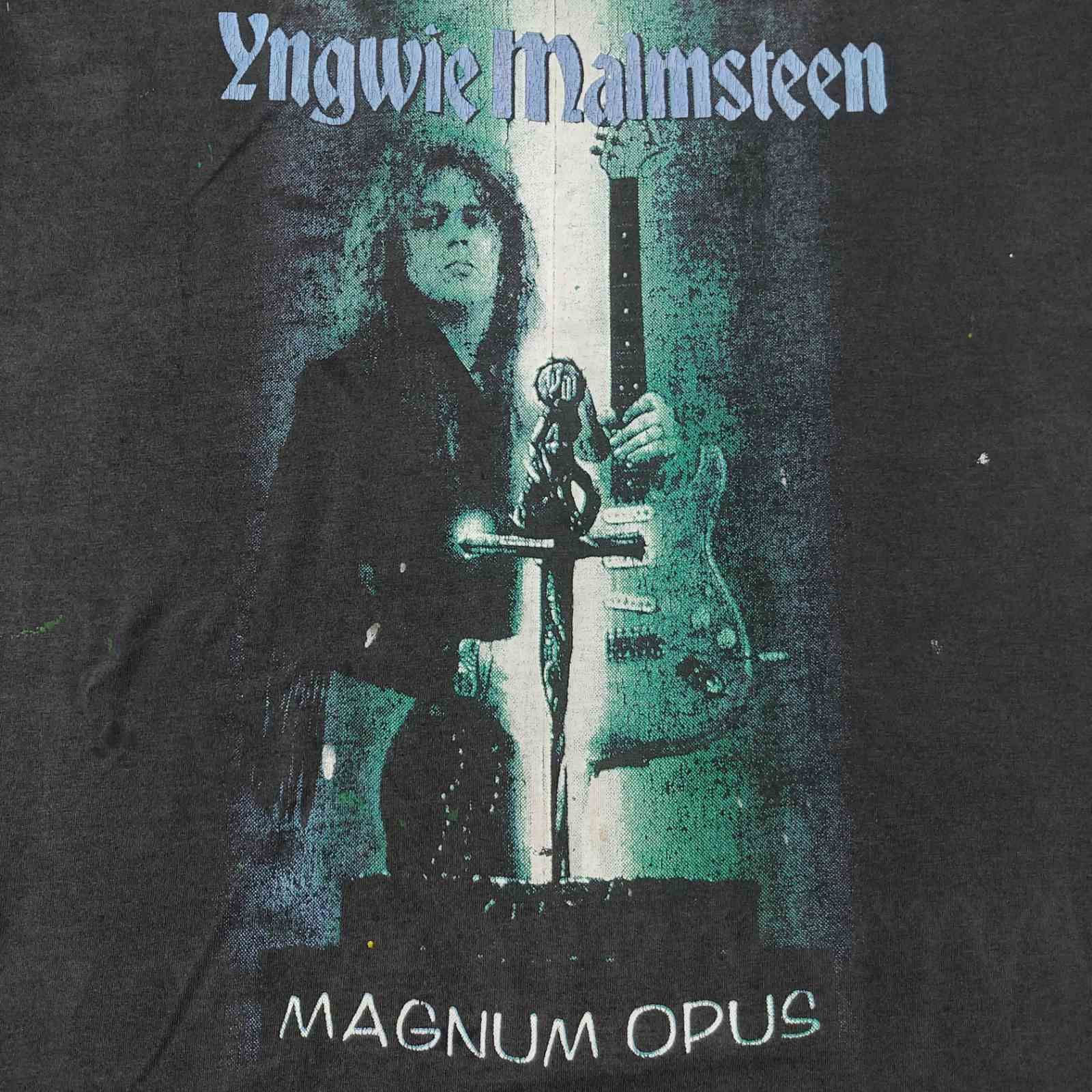 Vintage vintage yngwie malmsteen magnum opus black tshirt