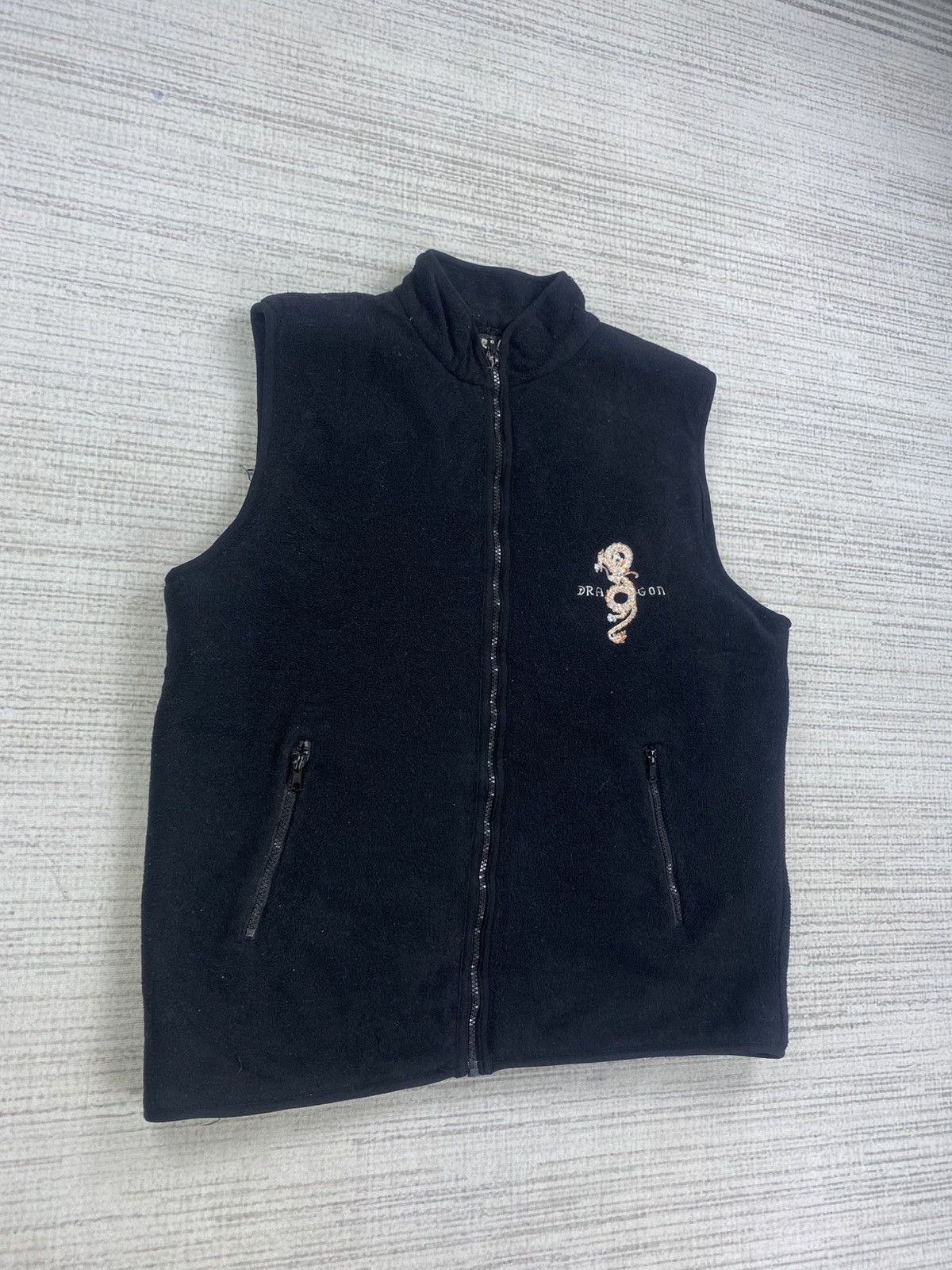 Dragonfly × Japanese Brand × Vintage Vintage Dragon Embroidery Big logo Sherpa Vest Size US M / EU 48-50 / 2 - 3 Thumbnail