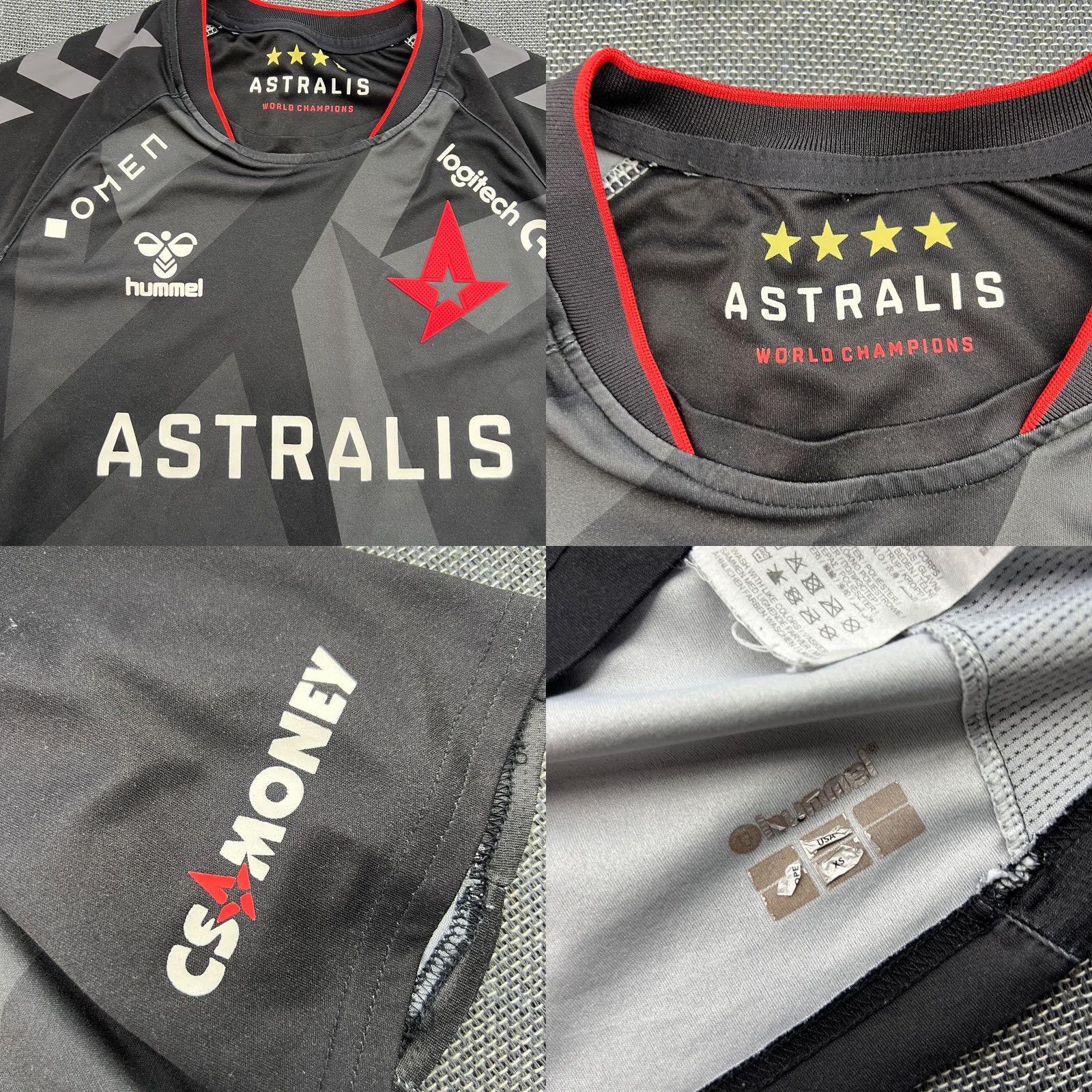 Hummel Hummel Astralis Counter Strike 2020 2021 Mens Jersey S Shirt Gray Short Sleeve Pullover 100% Polyester Sports Football E-Sports Twitch Mens Size US S / EU 44-46 / 1 - 8 Thumbnail