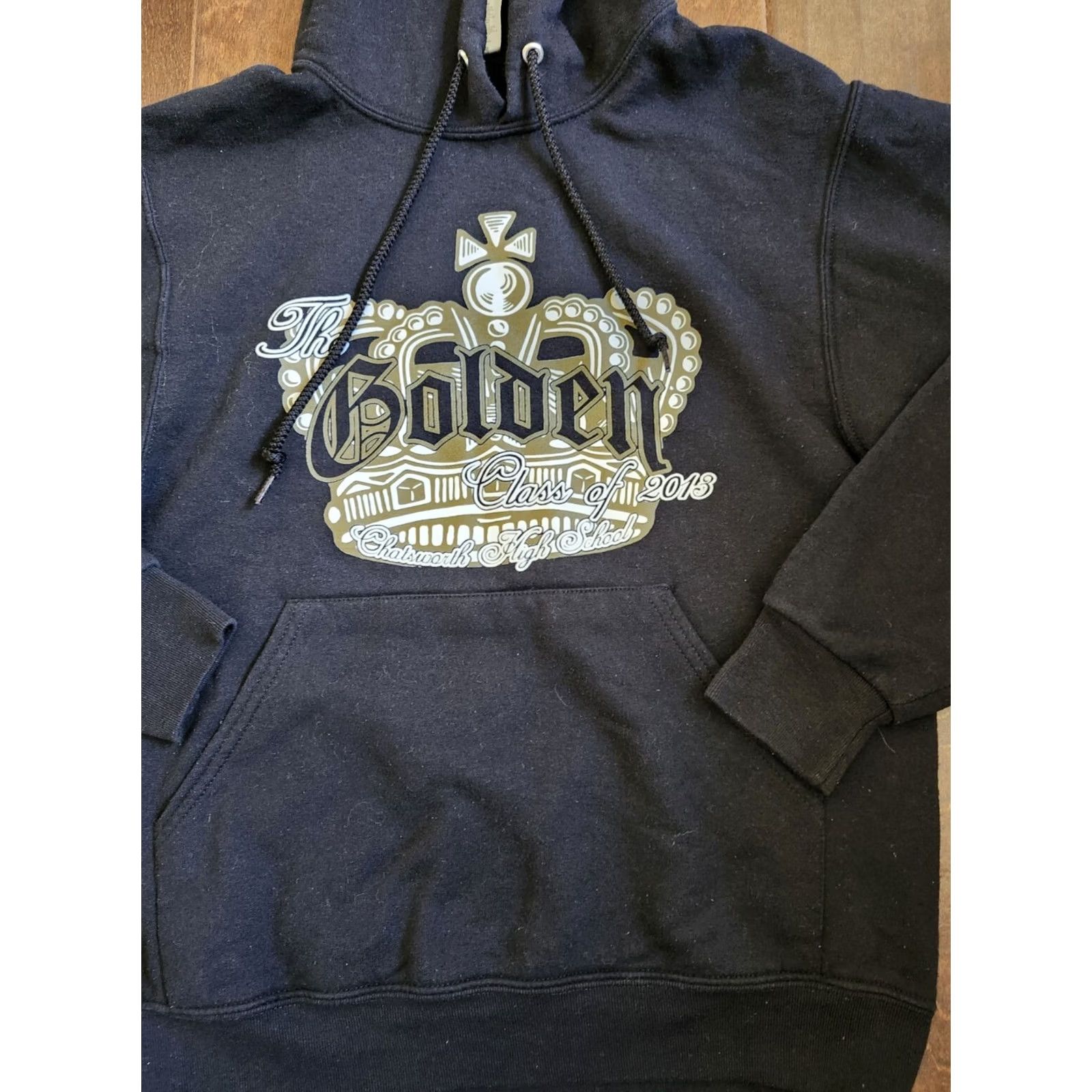 Jerzees Chatsworth High School Golden Class Of 2013 Custom Hoodie Bubbles - Size S - Black - Pullover - Hooded - Pockets - Unisex Adults - JERZEES Size US S / EU 44-46 / 1 - 6 Thumbnail