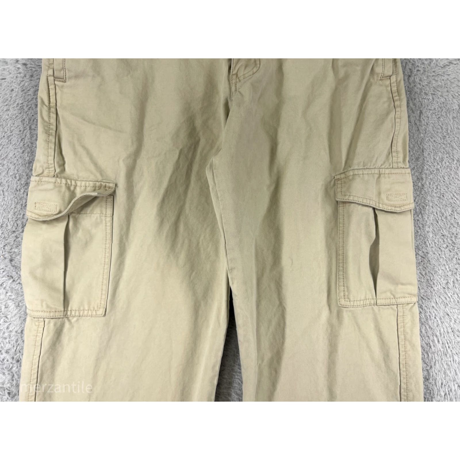 Eddie Bauer Eddie Bauer Mens Cargo Pants 32 Beige Cotton Twill 5-Pocket Relaxed Straight Front Size US 31 - 5 Thumbnail