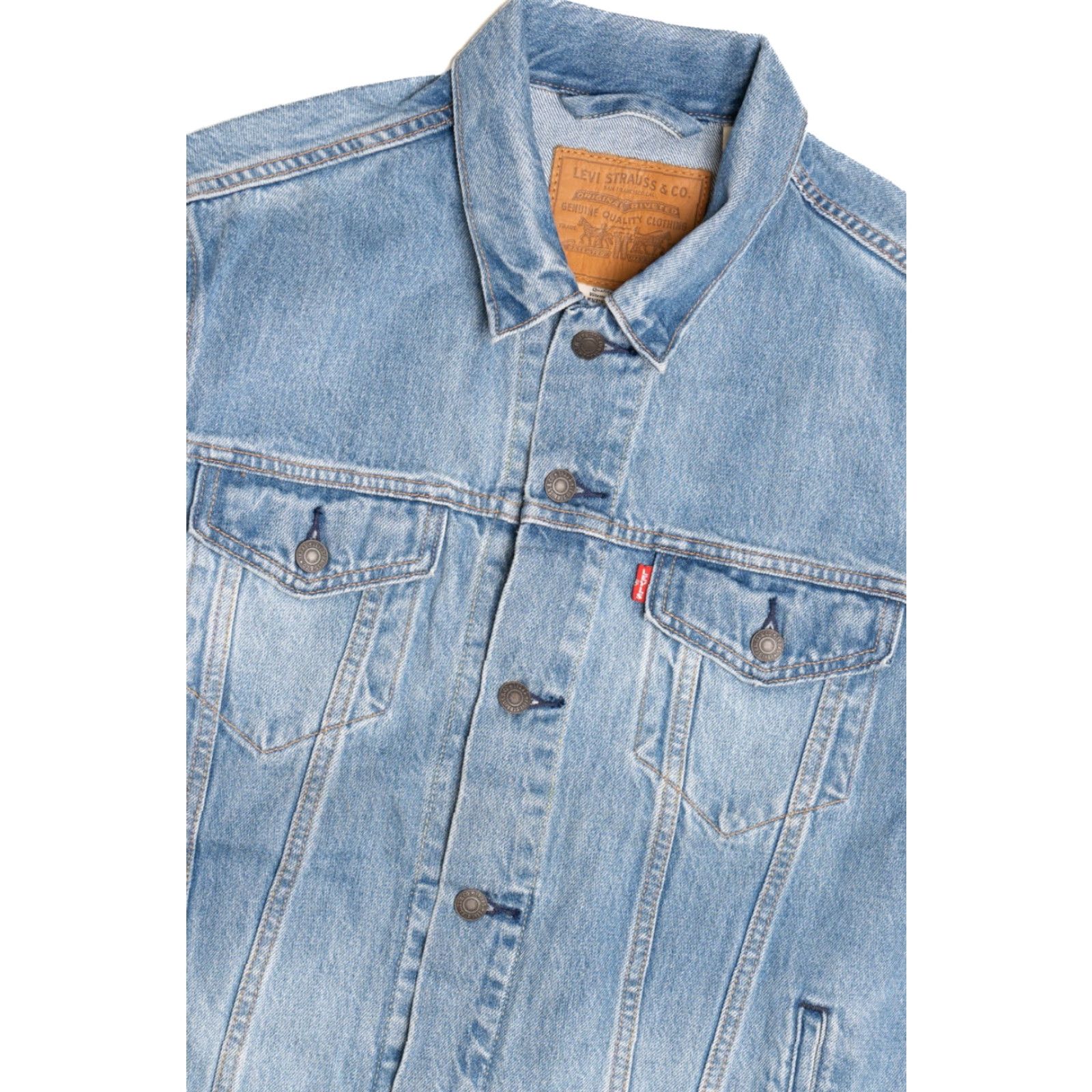 Levi's Levi's Premium Denim Jacket Embroidered Blue Cotton 2010s Medium Regular Mens Womens Girls Boys Size US M / EU 48-50 / 2 - 4 Thumbnail