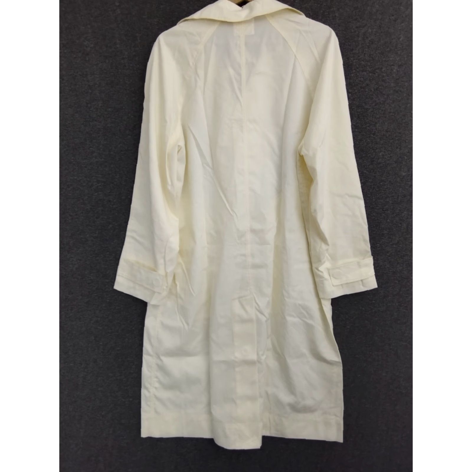 Vintage Stylus Trench Coat Men's S/M Ivory Polyester Blended Fabric Pockets Button Long Coat Style: Trench Coat Size US S / EU 44-46 / 1 - 2 Thumbnail