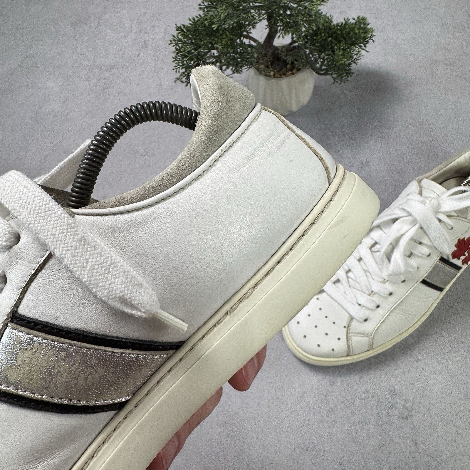 Dsquared2 Dsquared2 White Leather Low Top Sneakers Size 41 US 8 Men Size US 8 / EU 41 - 10 Thumbnail