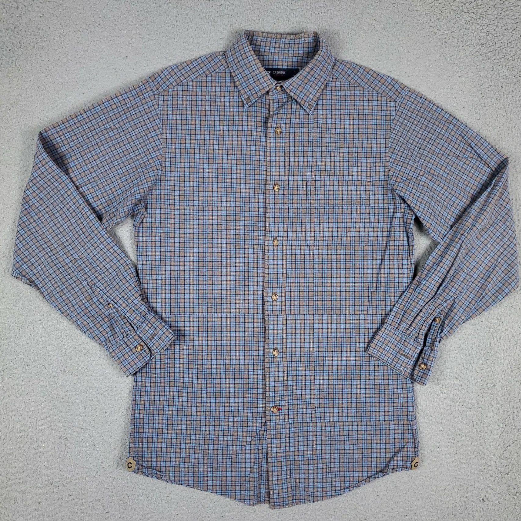 Cremieux Daniel Cremieux Men's Blue Plaid Long Sleeve Button-Up Shirt Size Small Size US S / EU 44-46 / 1 - 3 Thumbnail