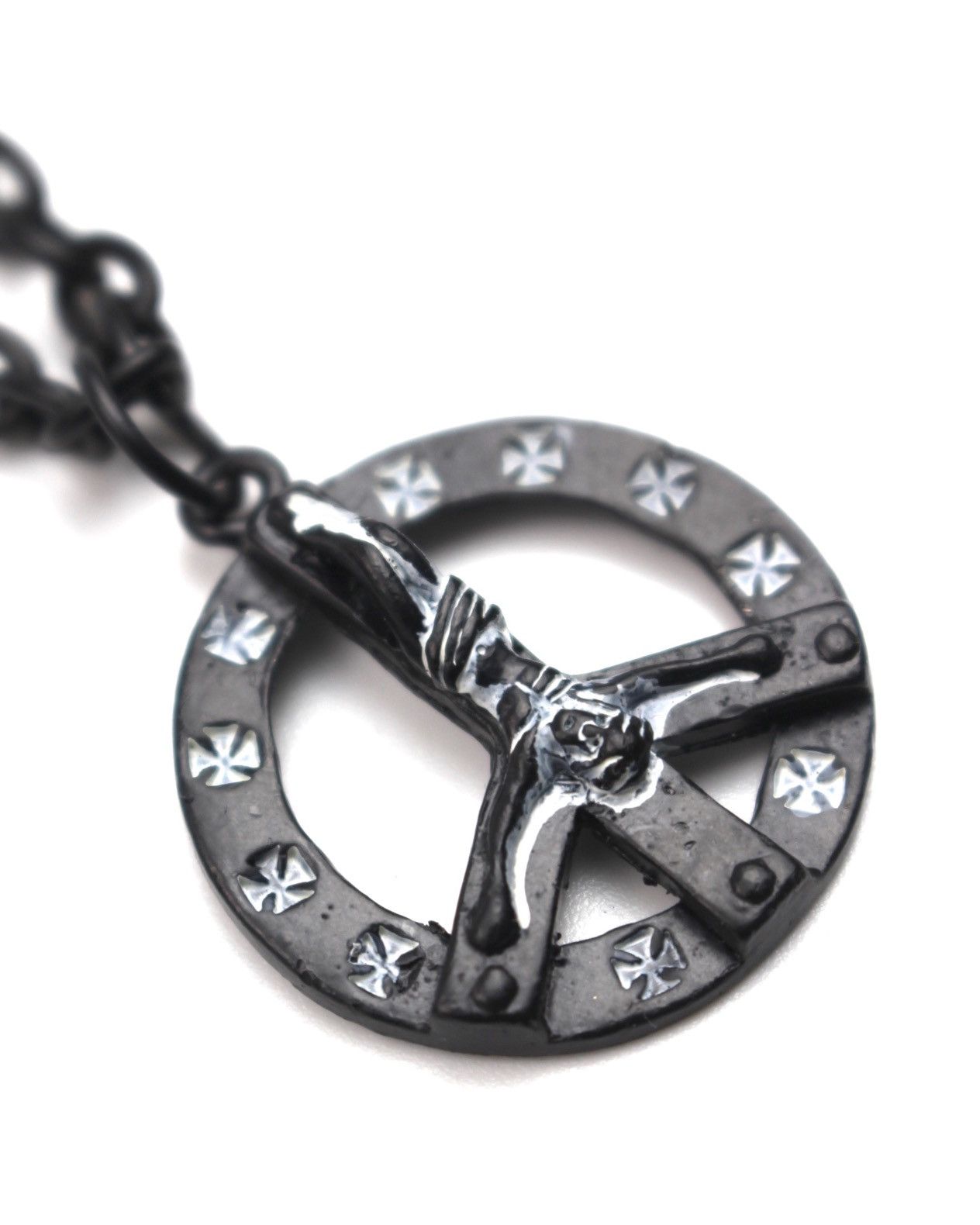 If Six Was Nine 2000S JAPANESE MADE CRUCIFIX PEACE SIGN IRON CROSS NECKLACE Size ONE SIZE - 5 Thumbnail