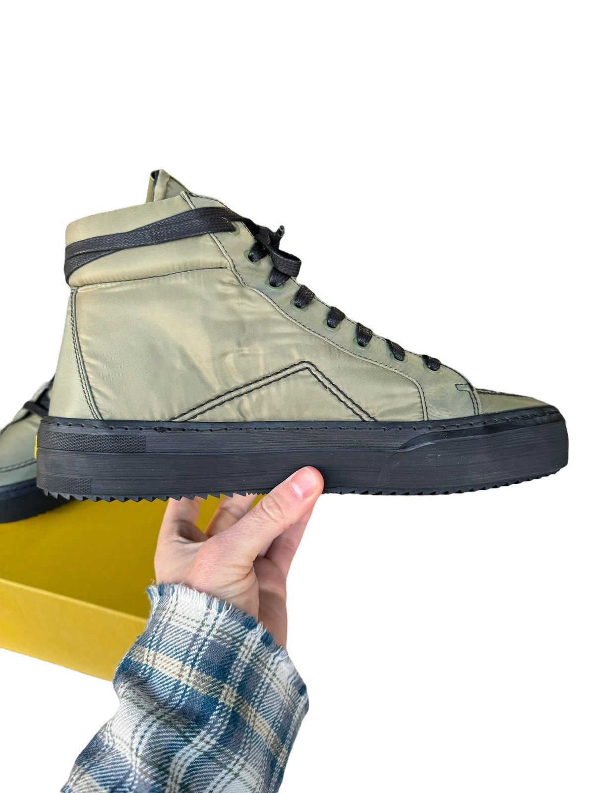 Rhude Unreleased V1 Nylon Hi Green Size US 9 / EU 42 - 10 Thumbnail