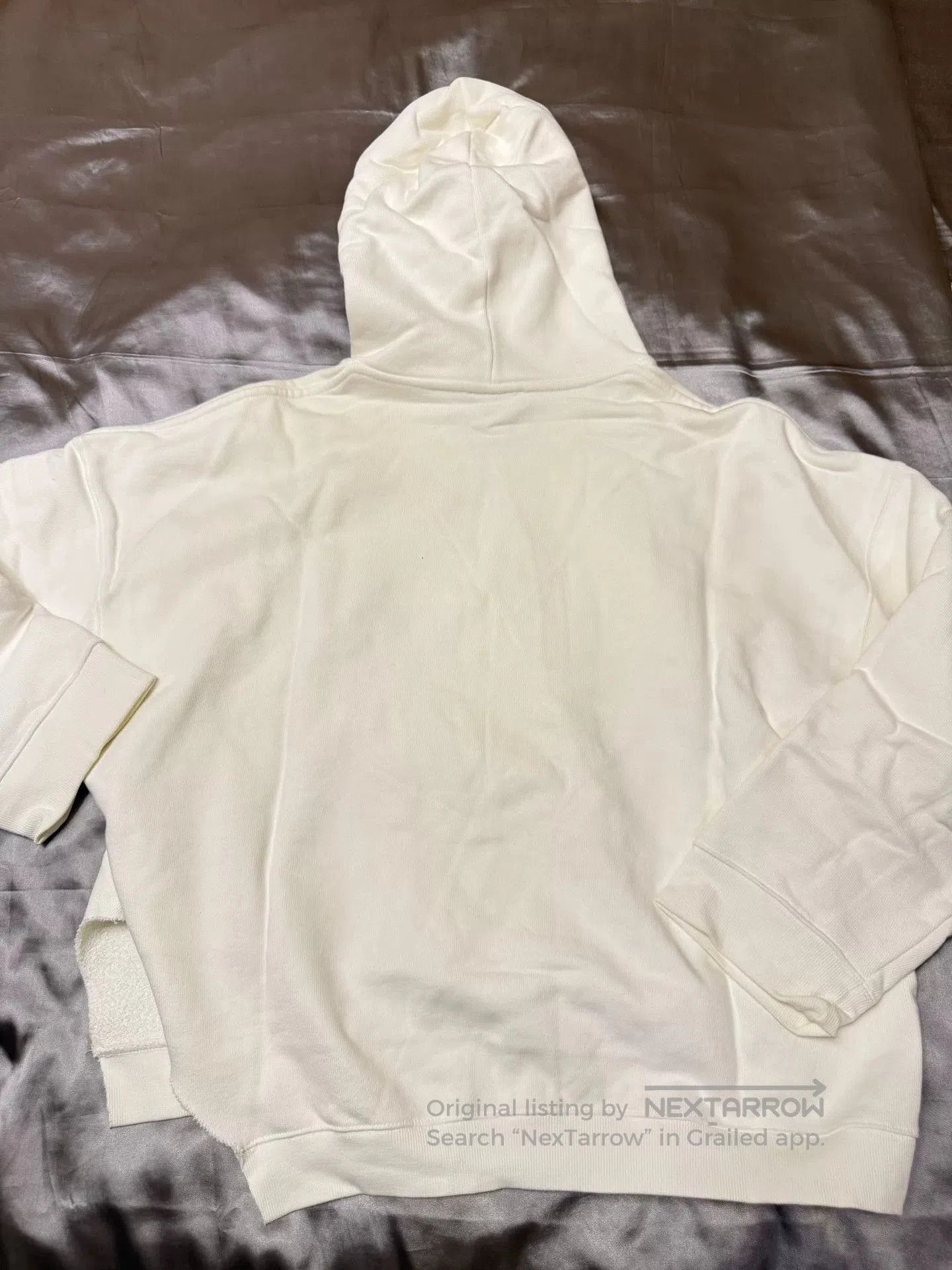 WE11DONE welldone oversized white hoodie for women. Size L / US 10 / IT 46 - 7 Thumbnail