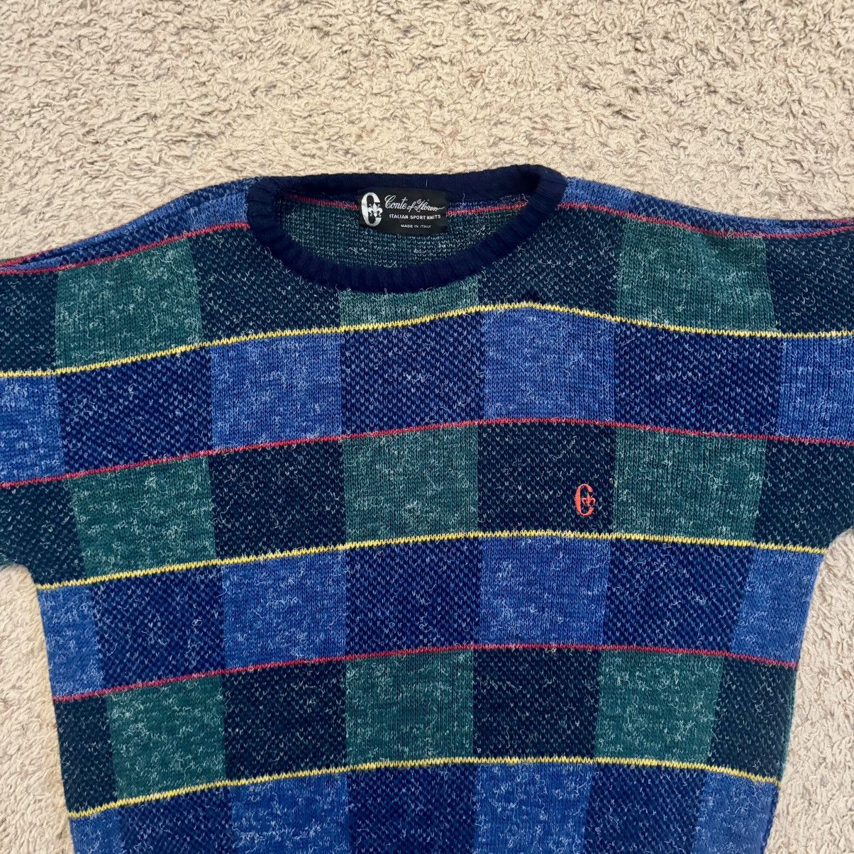 Conte of Florence Vintage Conte Of Florence Checkered Sweater XL Size US XL / EU 56 / 4 - 5 Thumbnail