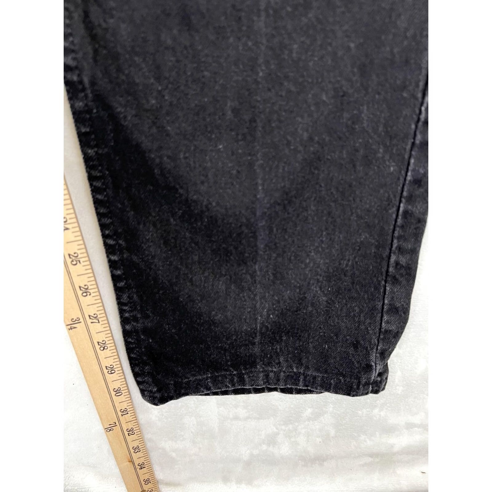 Lee VINTAGE Lee Jeans Mens 38x30 Black Regular Fit Straight Leg Denim USA 90s Size US 38 / EU 54 - 5 Thumbnail