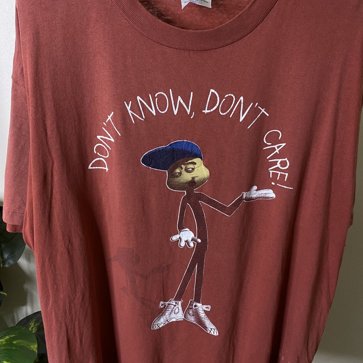 Vintage 1990s Dont Know Dont Care Funny Humor Skater T Shirt Size US XXL / EU 58 / 5 - 2 Thumbnail