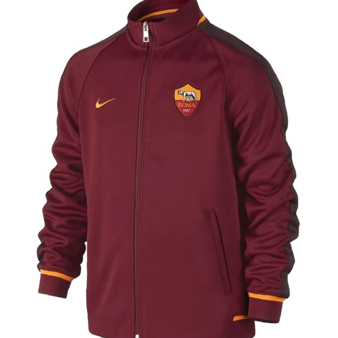 Nike Nike Roma Soccer Jacket M Red Retro Y2K - Men’s Regular Full Zip Front-Delivery Italy Rare Vintage Size US M / EU 48-50 / 2 - 2 Thumbnail