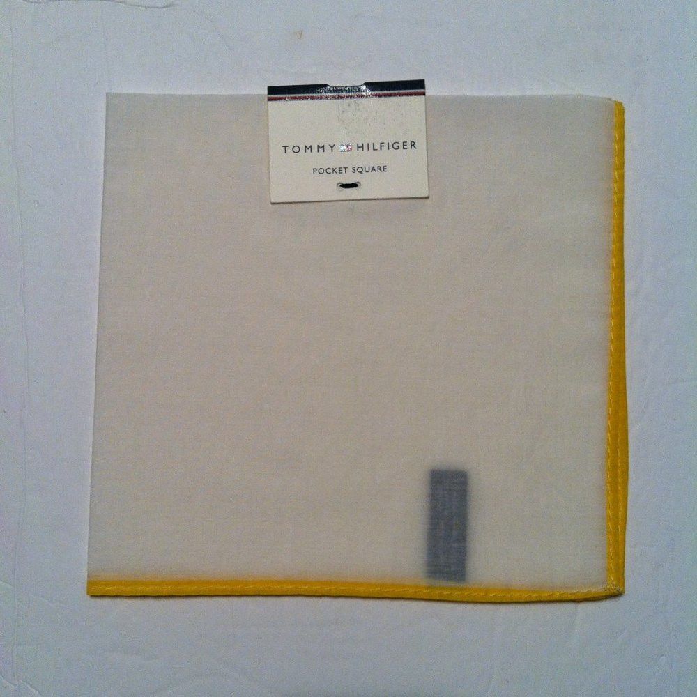 Tommy Hilfiger TOMMY HILFIGER MENS NEW 70%COTTON 30%SILK POCKET SQUARE Size ONE SIZE - 2 Thumbnail