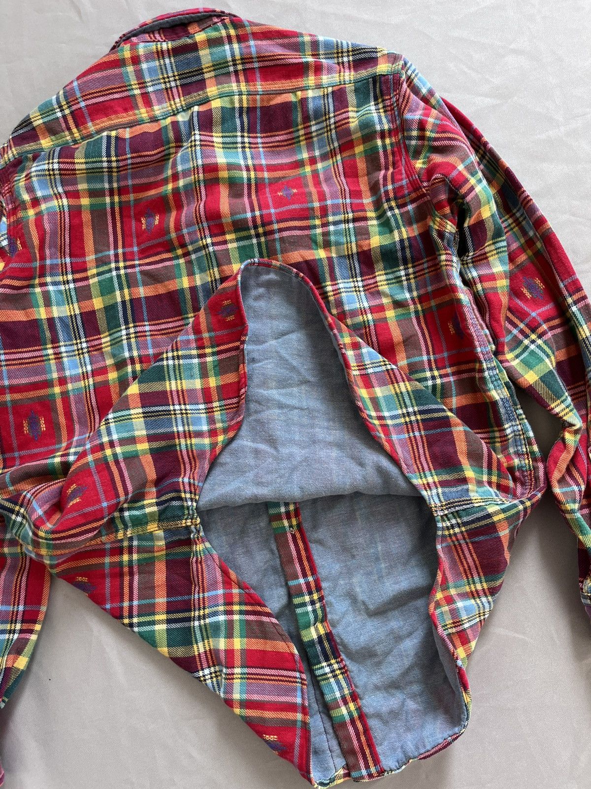 Polo Ralph Lauren Polo Ralph Lauren Flannel Madras Navajo RRL Ornamental Shirt Size US S / EU 44-46 / 1 - 14 Thumbnail