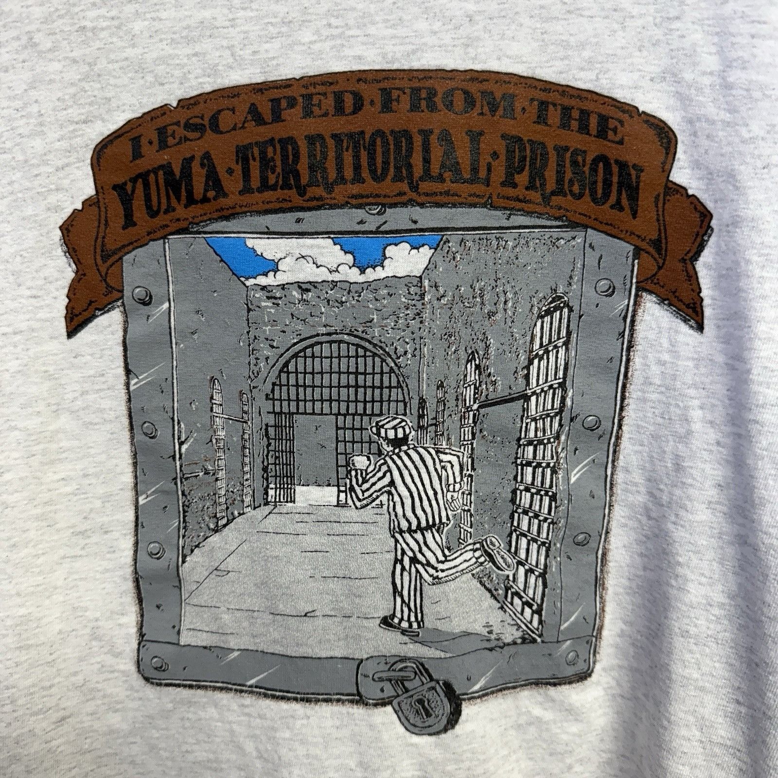 Vintage Vintage Prison Escape T Shirt Adult Large Gray Short Sleeve Size US L / EU 52-54 / 3 - 4 Thumbnail