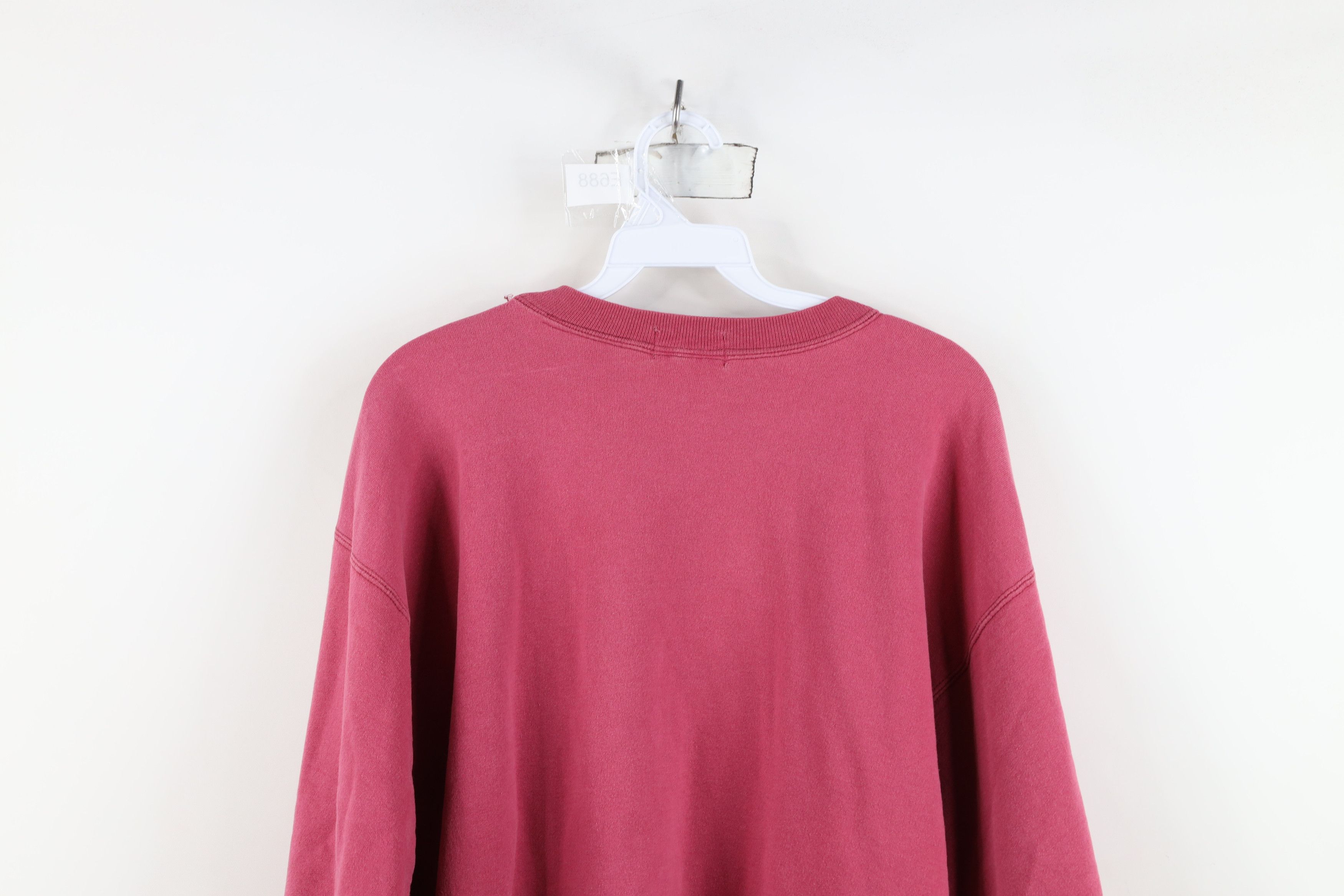 Vintage Vintage 90s Streetwear Nature Fall Leaves Sweatshirt Pink Size L / US 10 / IT 46 - 13 Thumbnail
